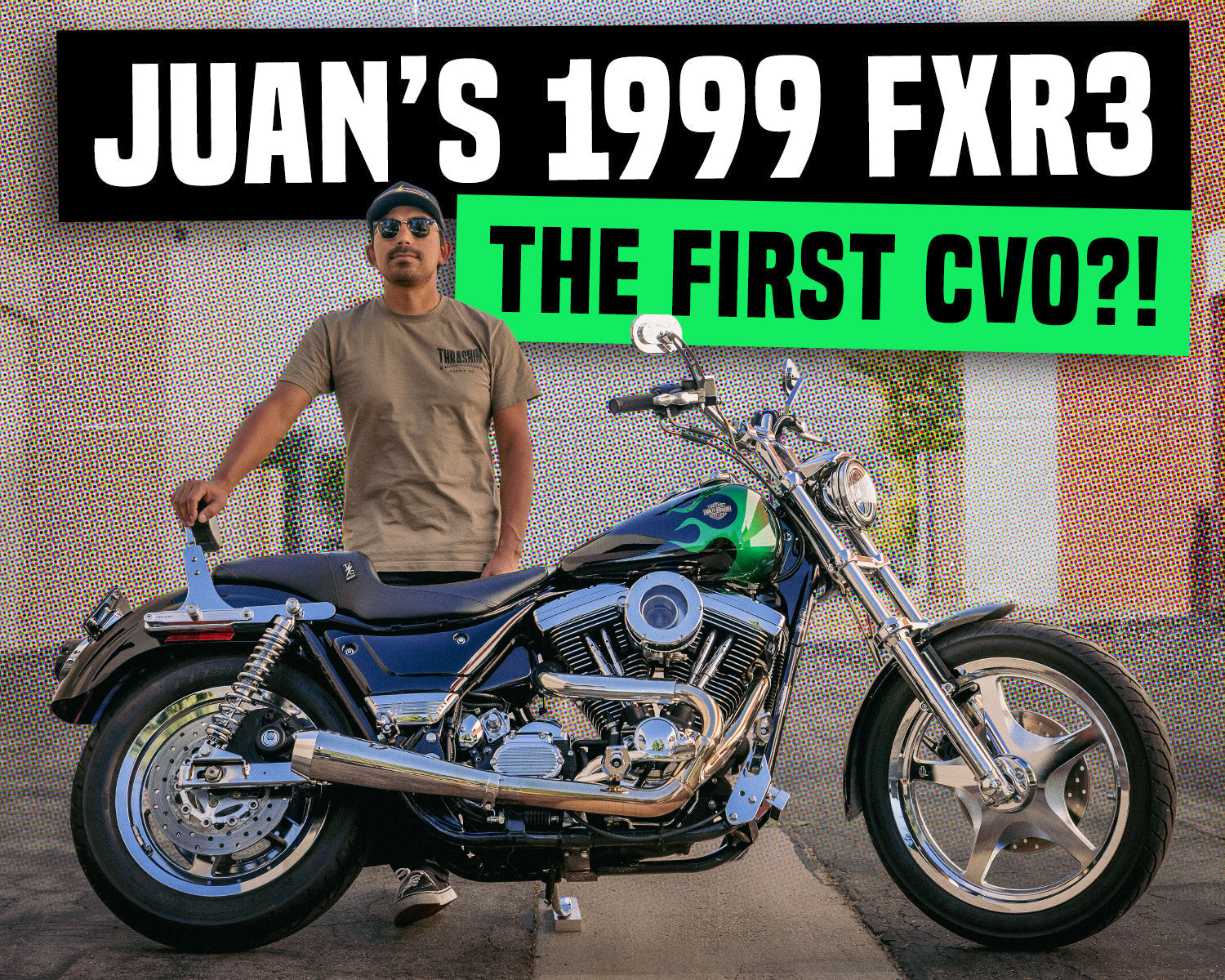 VIDEO] Juan's 1999 Candy Emerald Green Harley-Davidson FXR3 (Bike