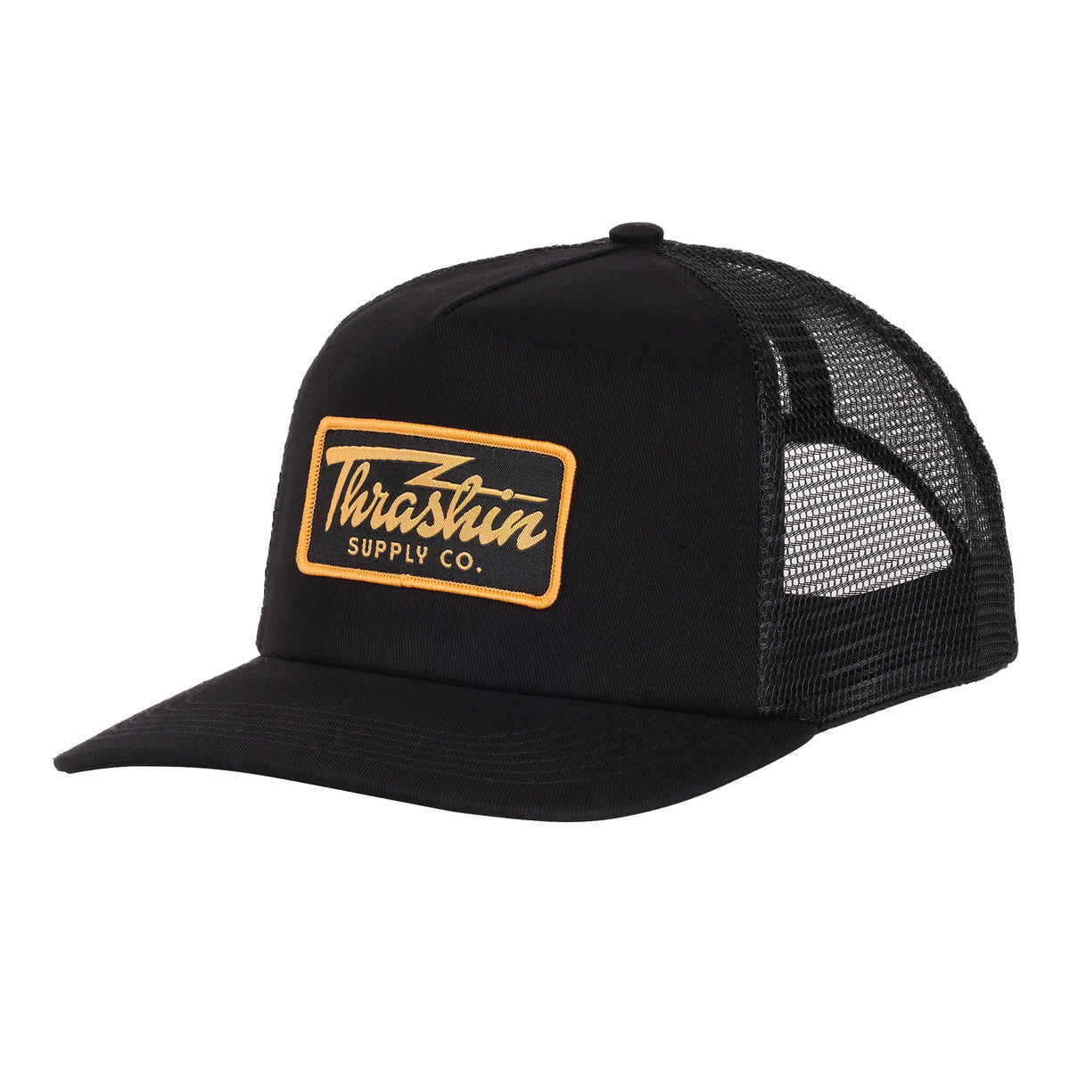 Atomic Trucker Snapback - Black | Light Structure Slightly Curved Bill (COMING LATE MAY 2024)