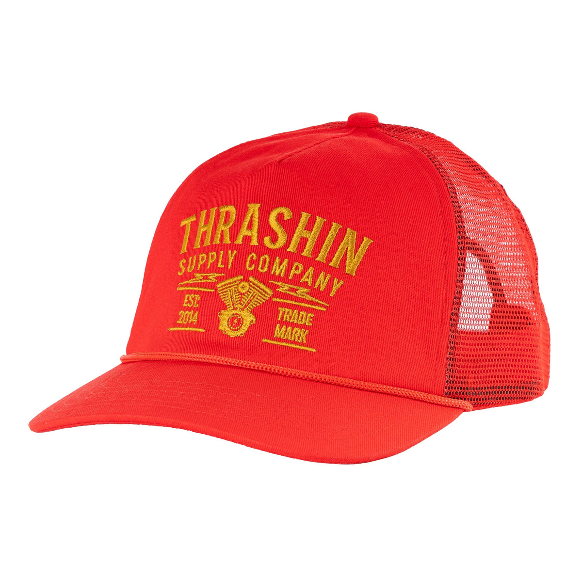 Union Trucker Snapback - Red  | Unstructured Slightly Curved Bill