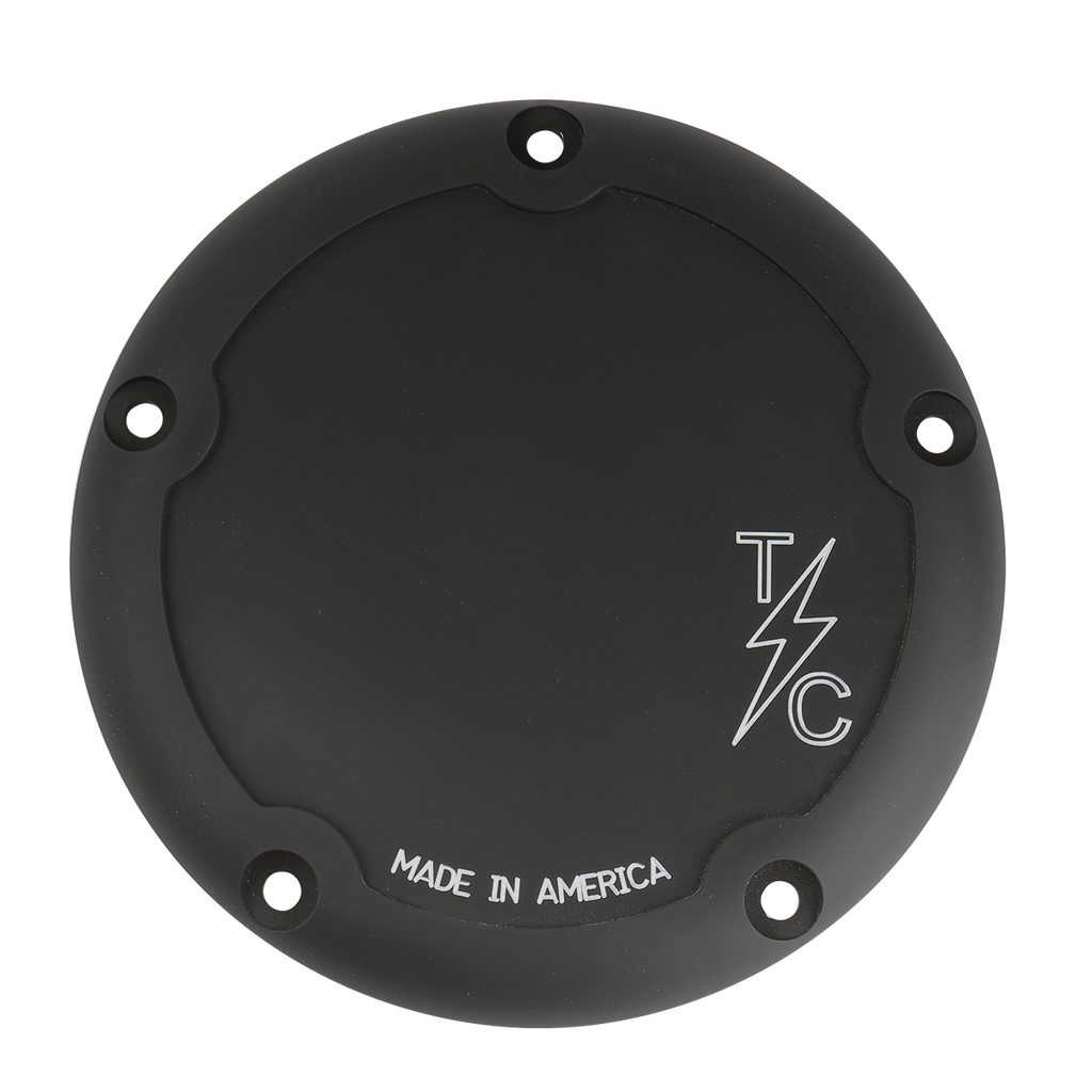 ダービーカバー Thrashin Supply TSC-3011-4 5-Hole Dished Billet Derby Cover - Black – Thrashin Supply
