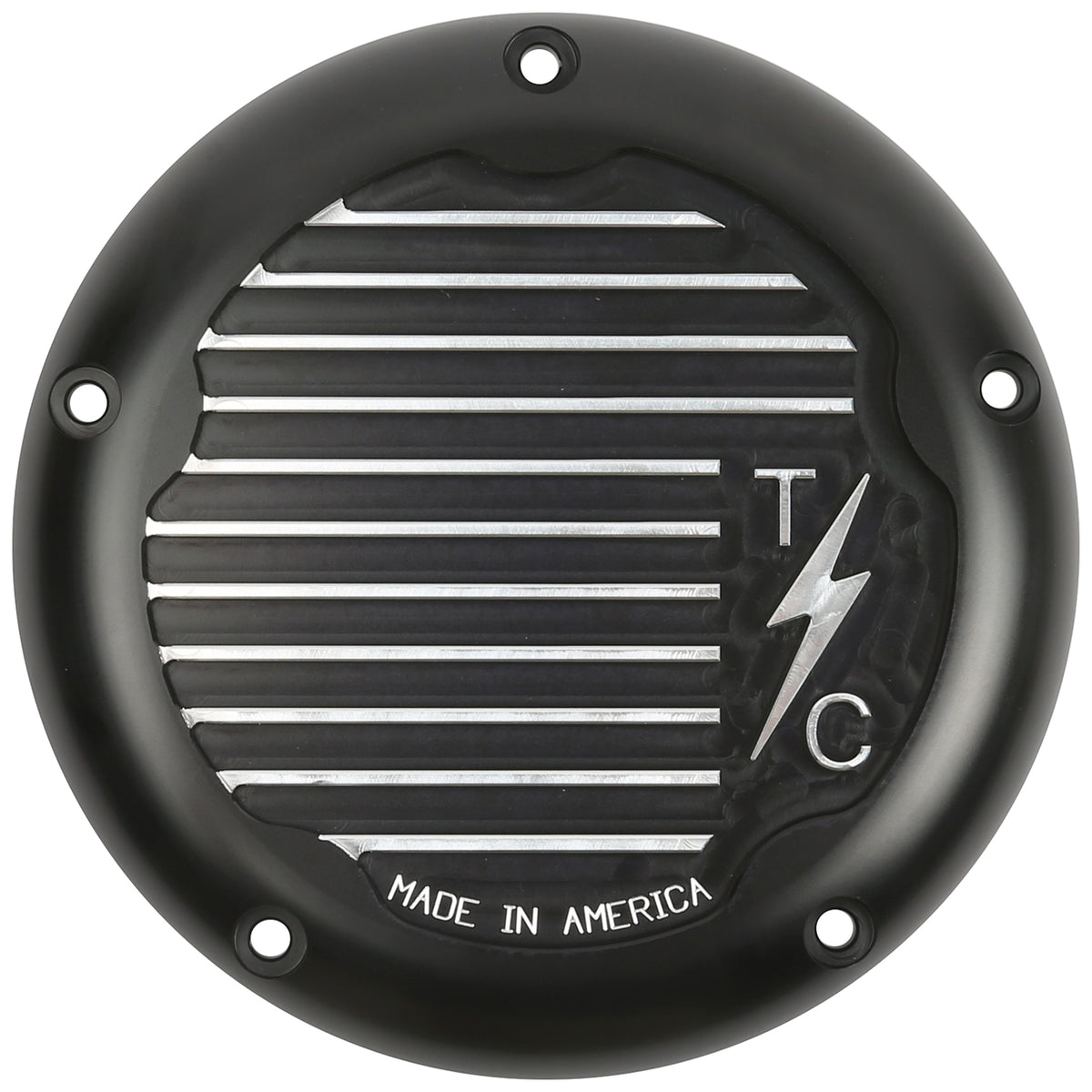 Finned 5 Hole Derby Cover - M8 Bagger