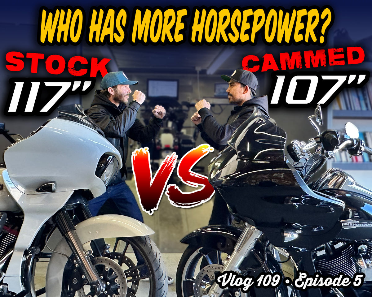Harley Davidson Road Glide Standard 107" vs CVO 117" Dyno Horsepower Comparison