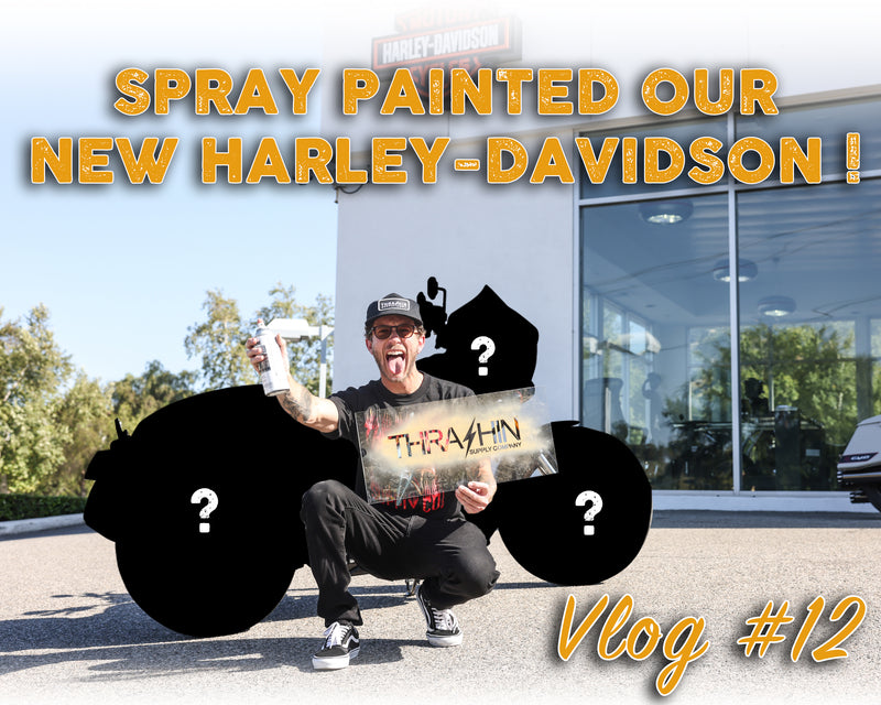 Spray painted our NEW HARLEY-DAVIDSON! - Vlog #12