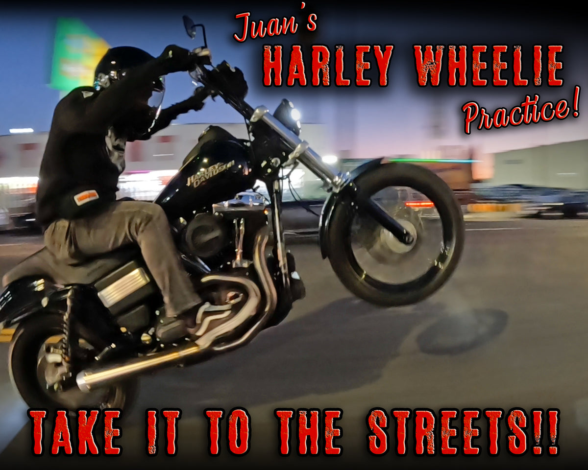 Juan's wheelie practice.. take it to the STREETS! Vlog 41