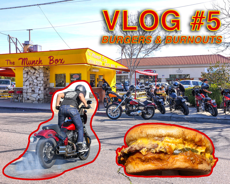 Burgers & Burnouts on our Harley-Davidson's - Thrashin Vlog #5