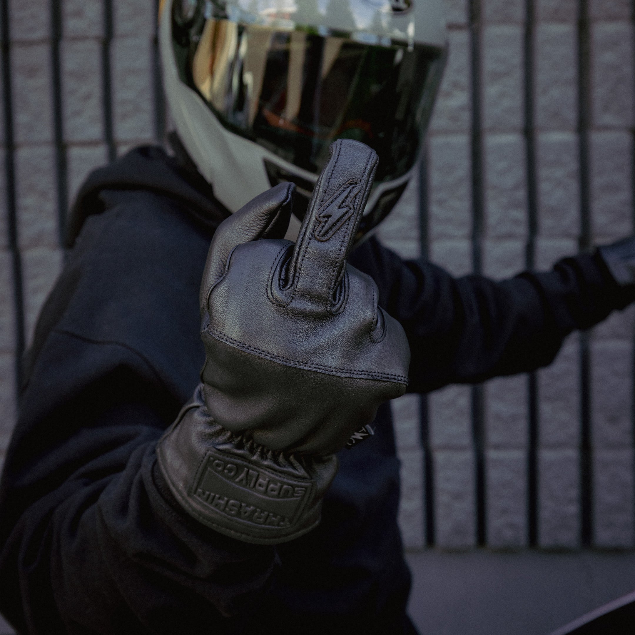 Thrashin Supply® Ace Roper Glove - Leather - Black