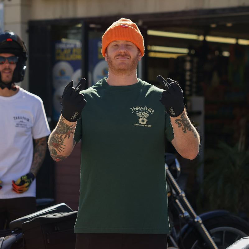 American V-Twin Tee - Forest Green