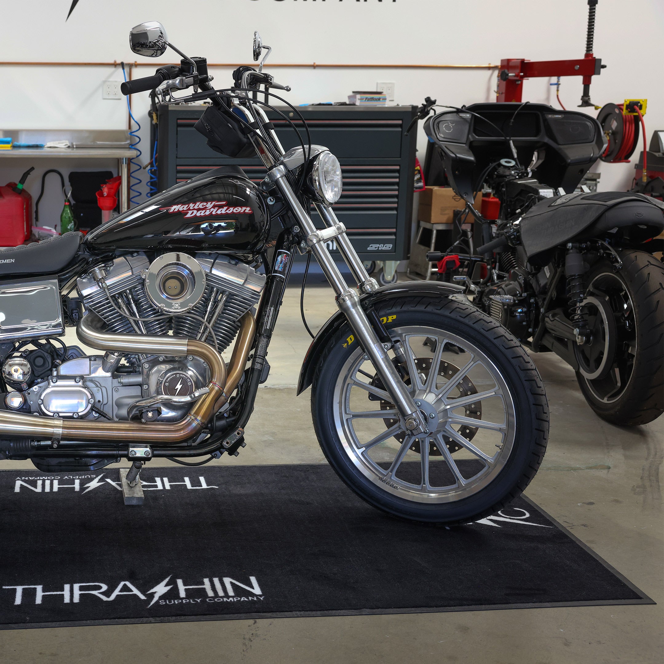 OG Logo - Carpeted Rubber Bike Mat - 8' x 3.5' – Thrashin Supply