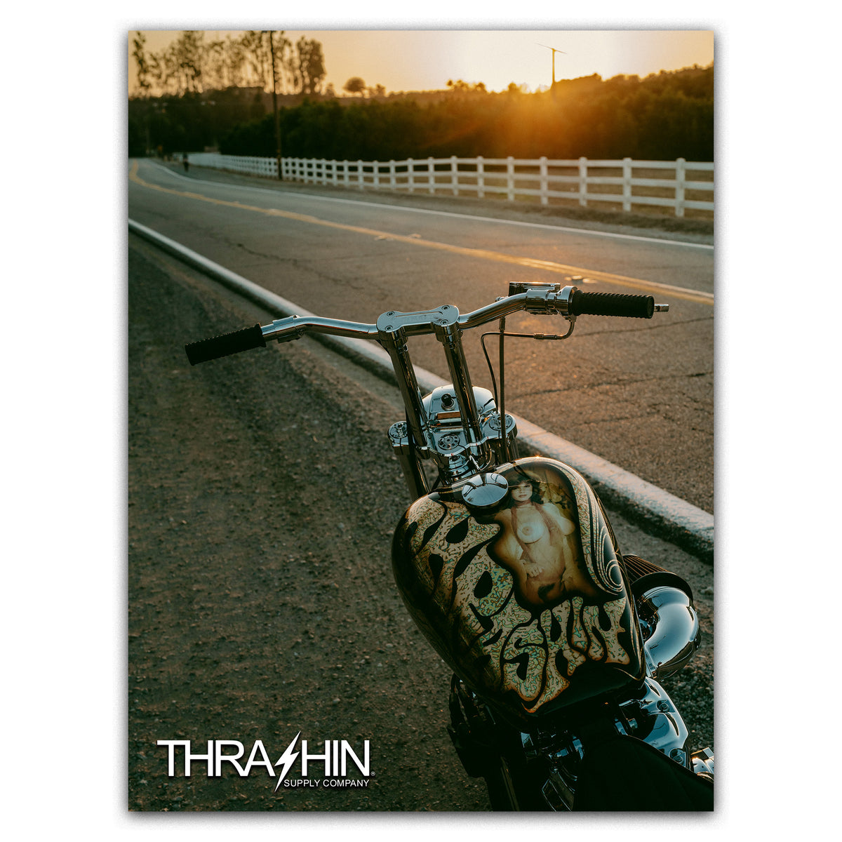 Thrashin Supply® Chopper Gas Tank Poster | 24" x 18"