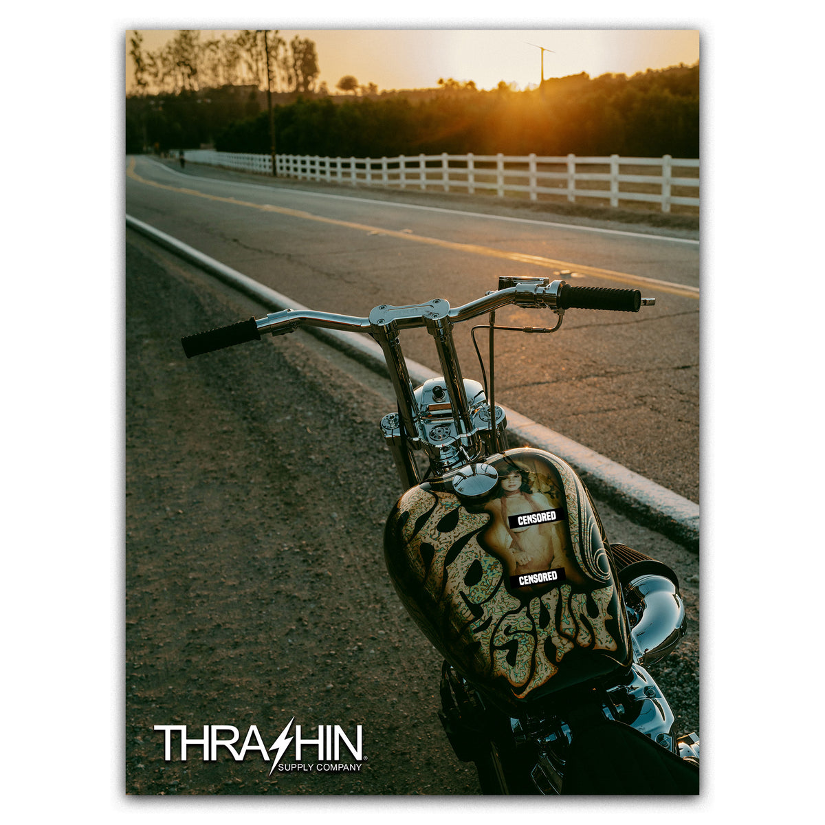 Thrashin Supply® Chopper Gas Tank Poster | 24" x 18"