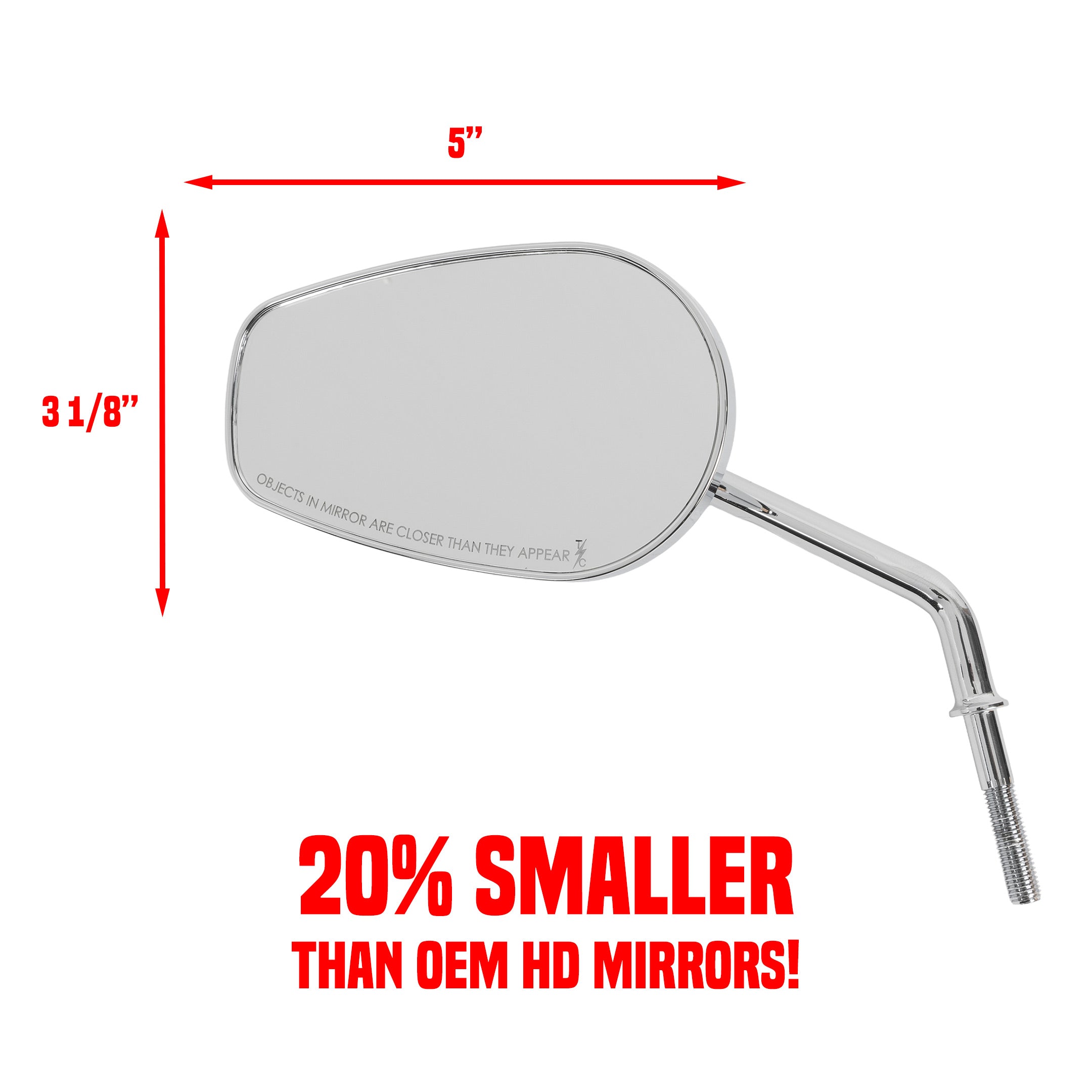 Thrashin Supply® Chrome Billet Mini Mirrors for Harley-Davidson