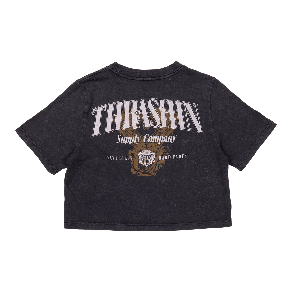 Fast & Loud - Women's Crop Tee - Black Stone