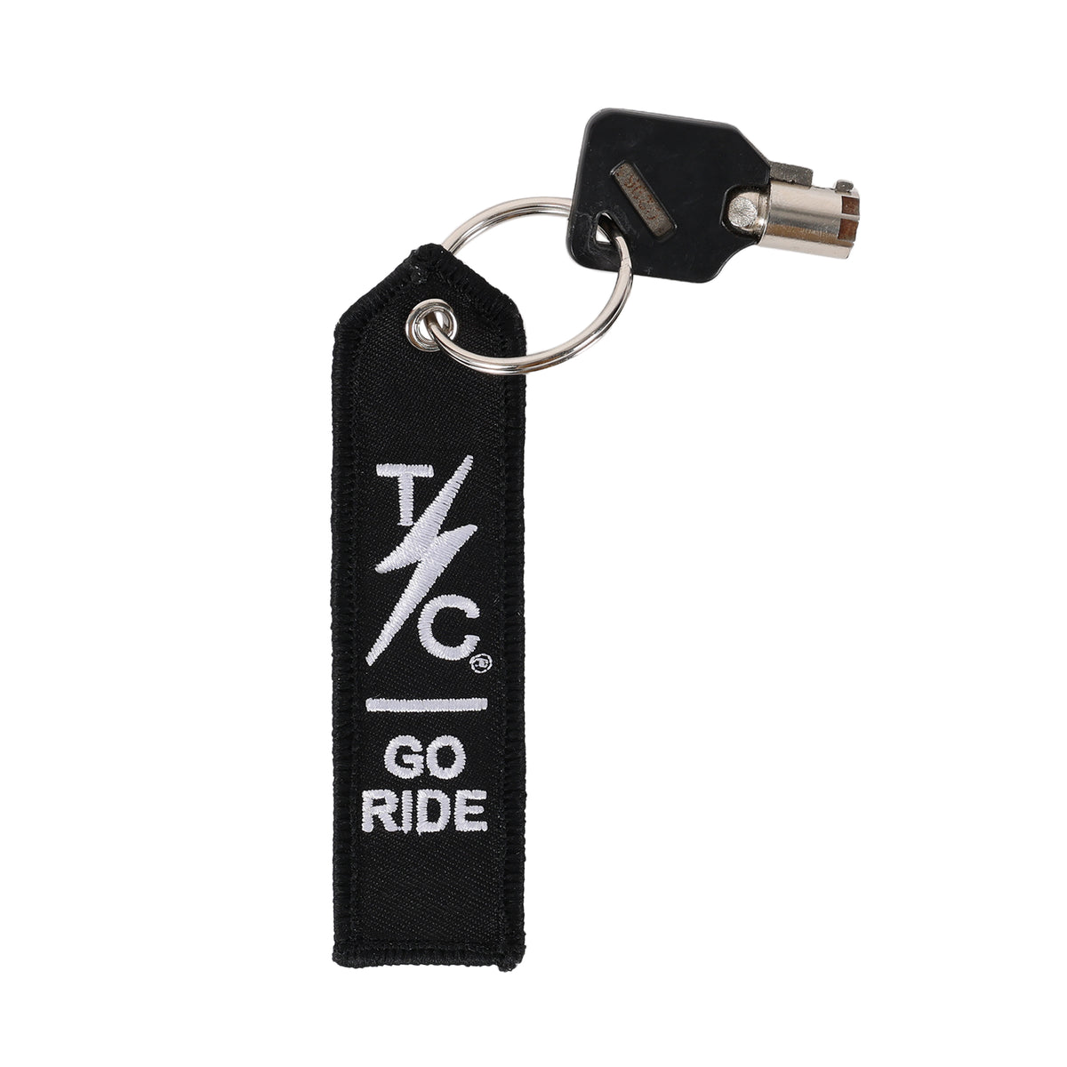 Go Ride Flight Tag Keychain - Black