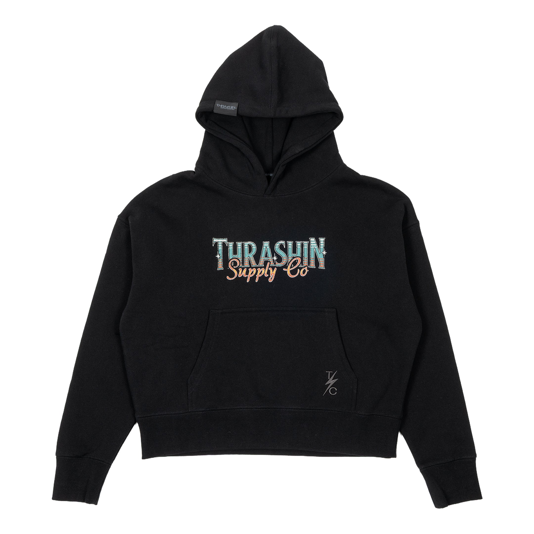 M】廃盤 THRASHINSUPPLY スラッシンサプライ ブラック パーカー Thrashin Supply Co. Roller Pull-Over Hoodie - Black