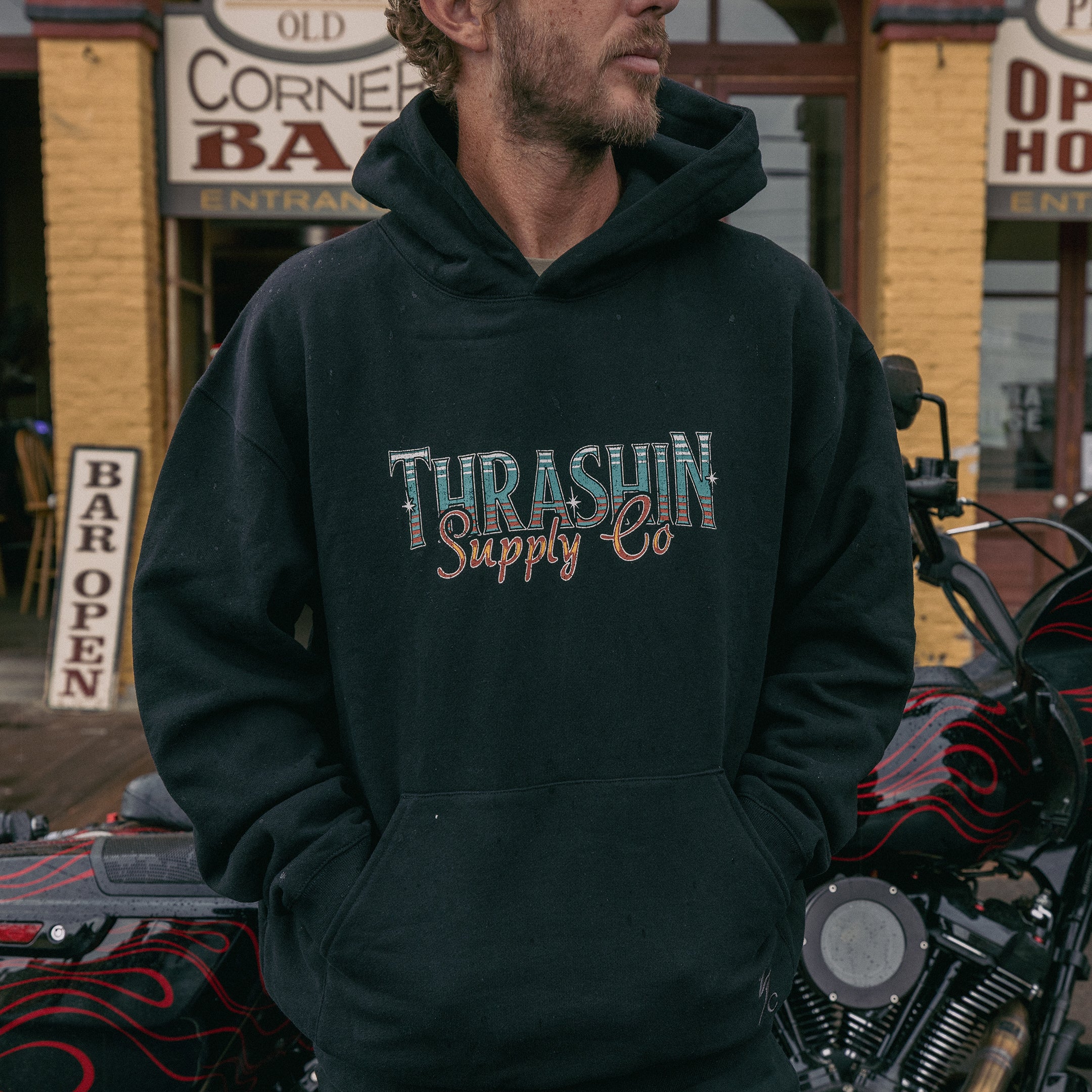 Thrashin Supply Co. Freedom Pull-Over Hoodie - Black