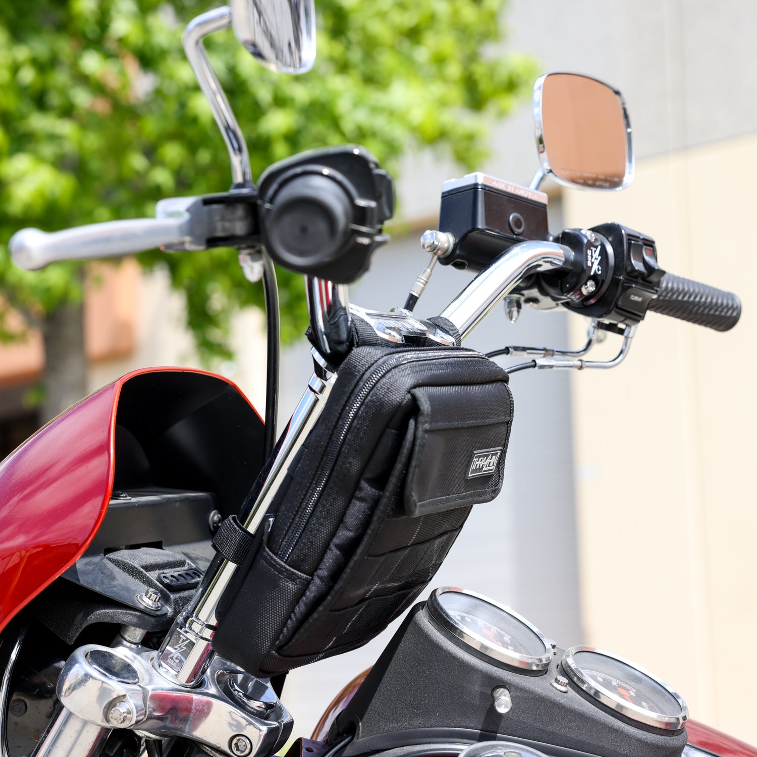 Motorcycle Handlebar Bag Slim - Black – Thrashin Supply