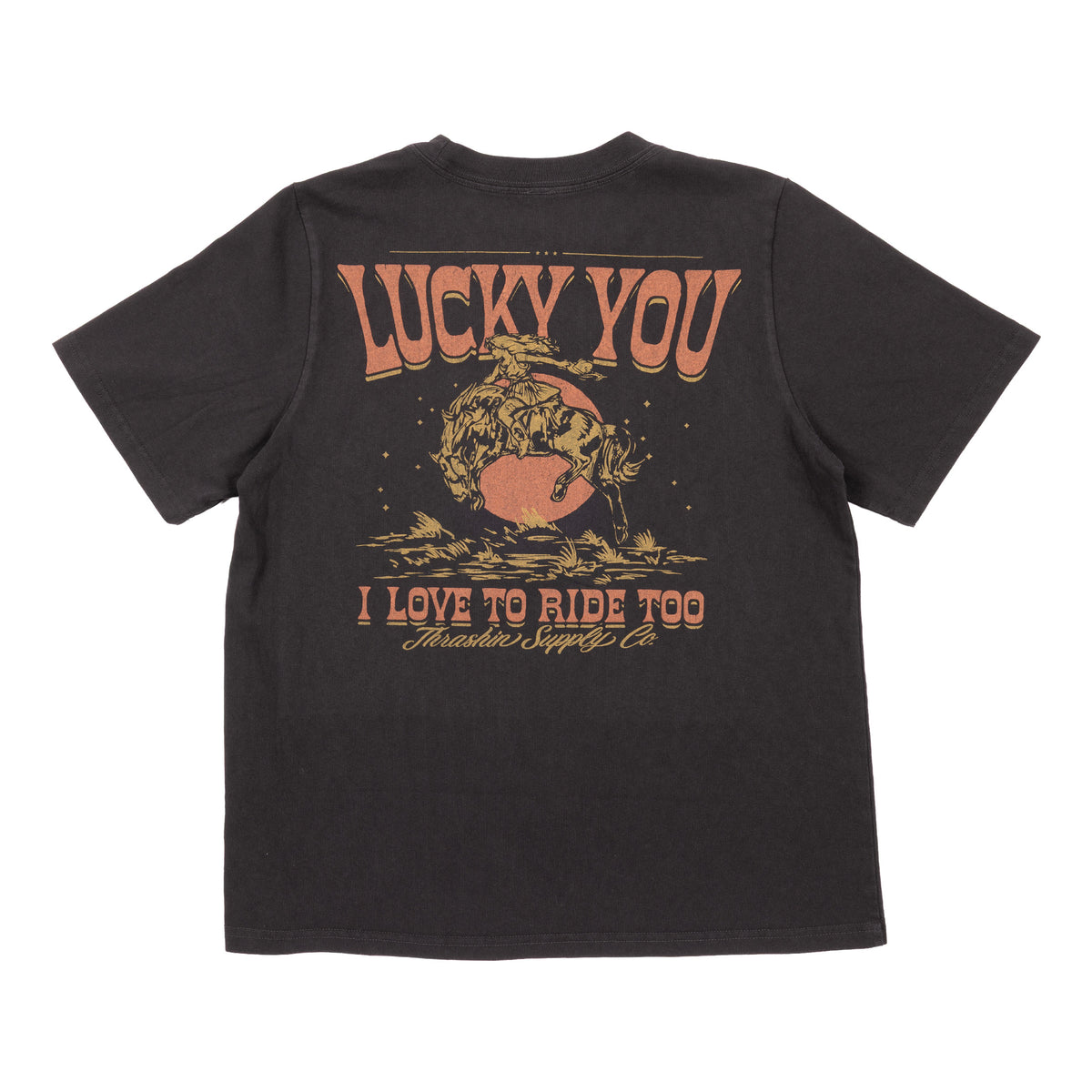 Lucky You - Women's Tee - Faded Black