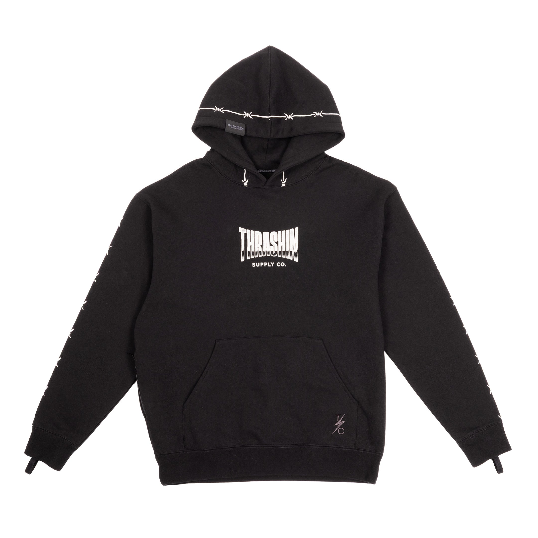 Thrashin Supply Co. Wire Pull-Over Hoodie - Black