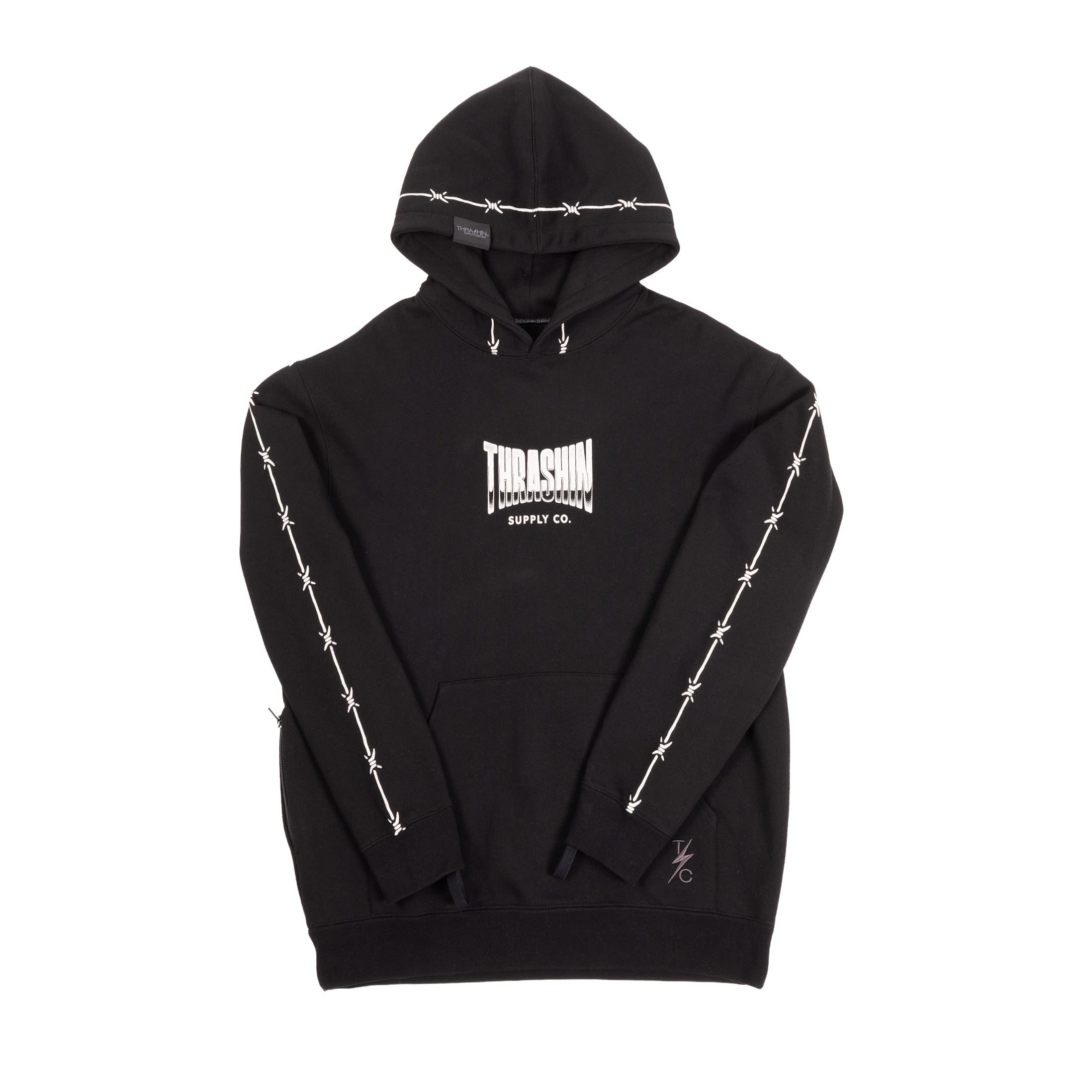 Thrashin Supply Co. Wire Pull-Over Hoodie - Black