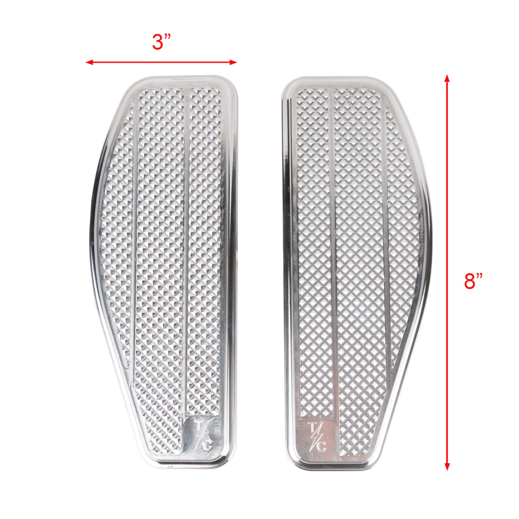 Thrashin Supply Co. Bagger Passenger Floorboards - Chrome