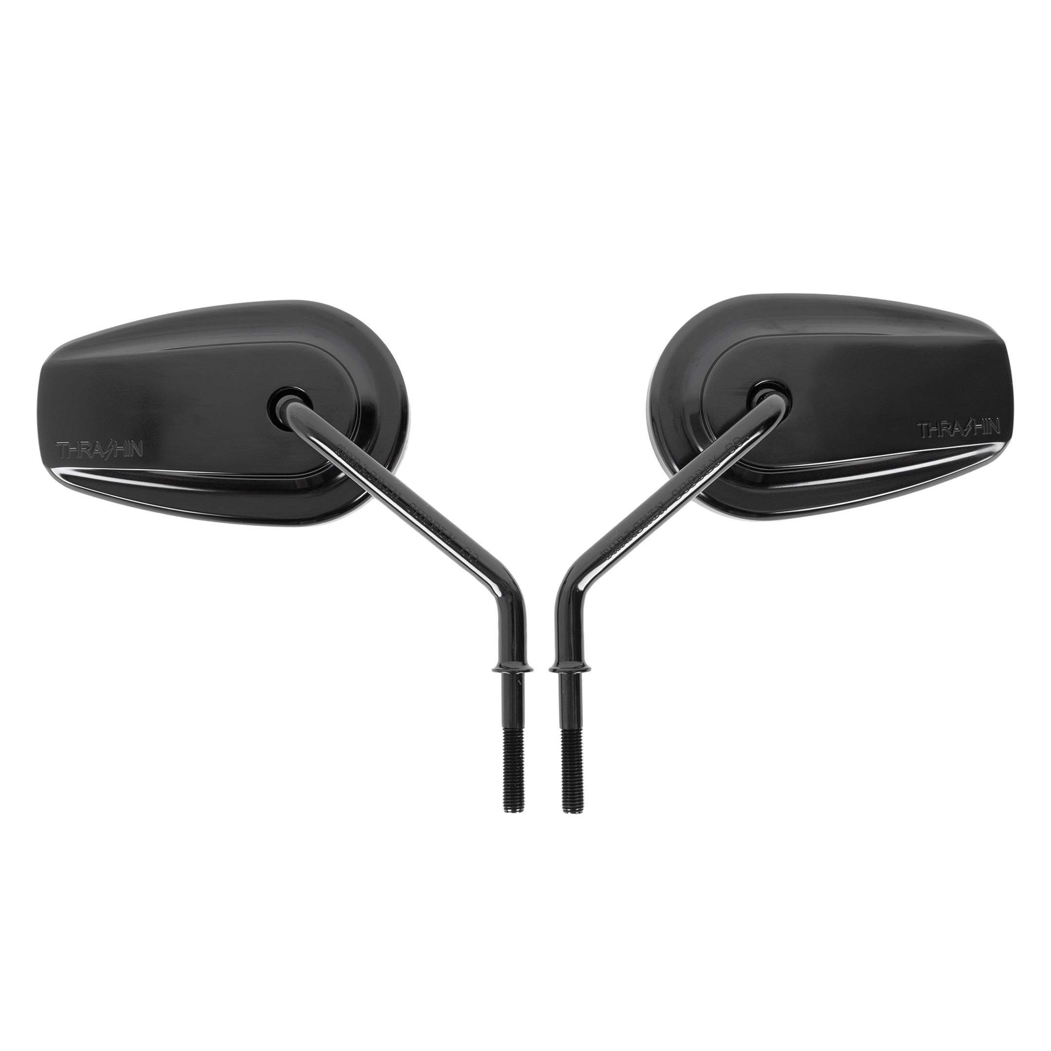 Thrashin Supply® Black Billet Mini Mirrors for Harley-Davidson