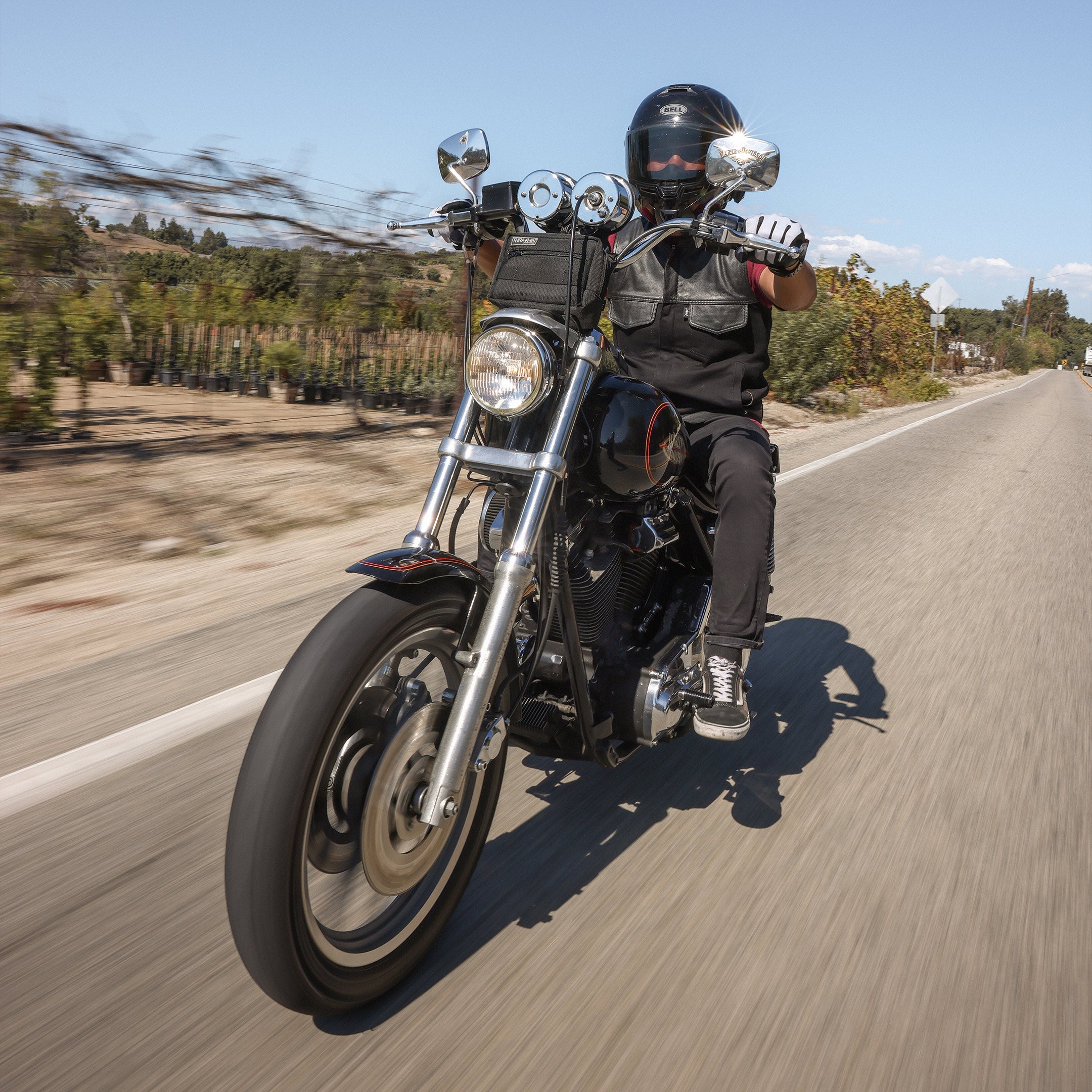 Thrashin Supply® Kanan Leather / Denim Riding Vest