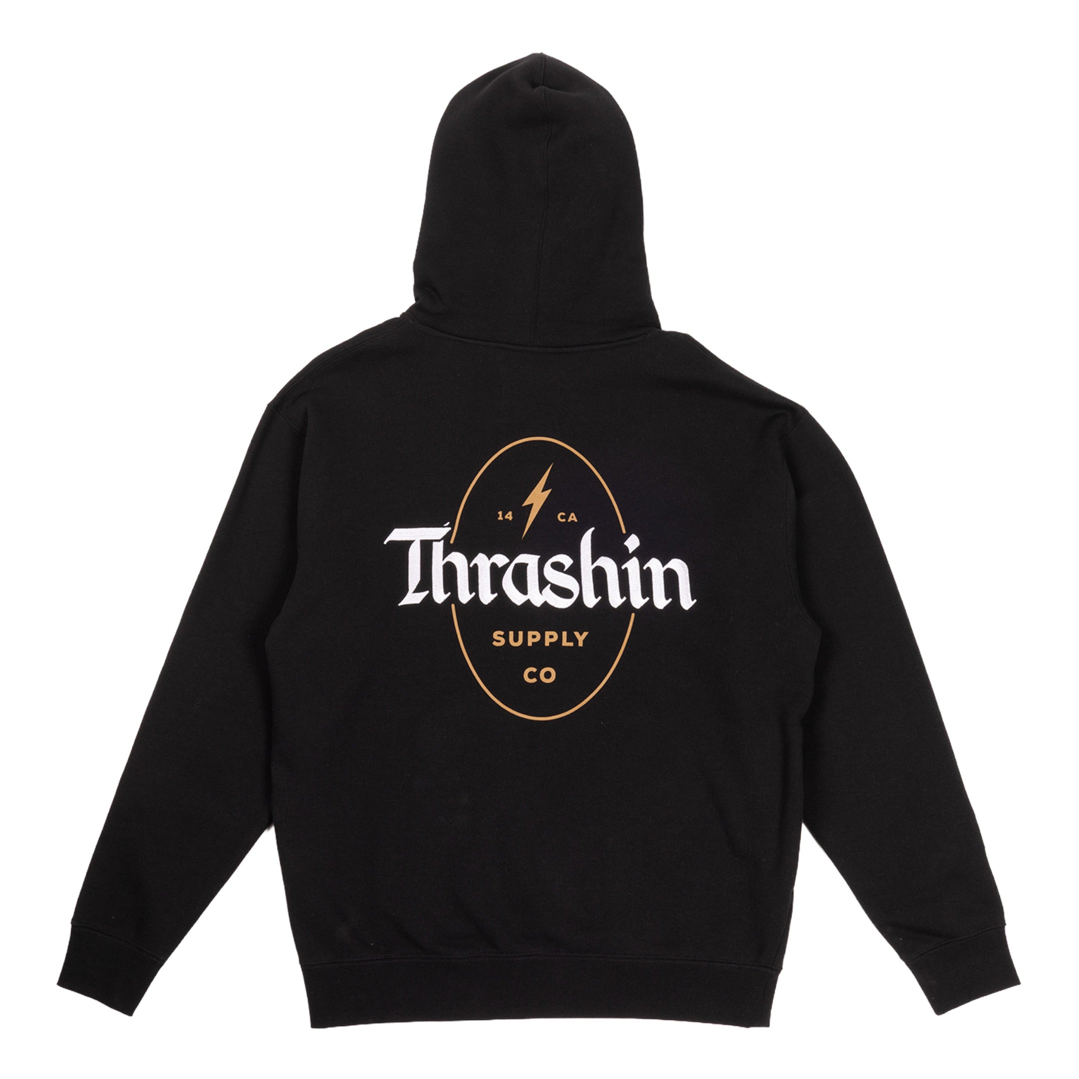 M】廃盤 THRASHINSUPPLY スラッシンサプライ ブラック パーカー Thrashin Supply Co. Roller Pull-Over Hoodie - Black