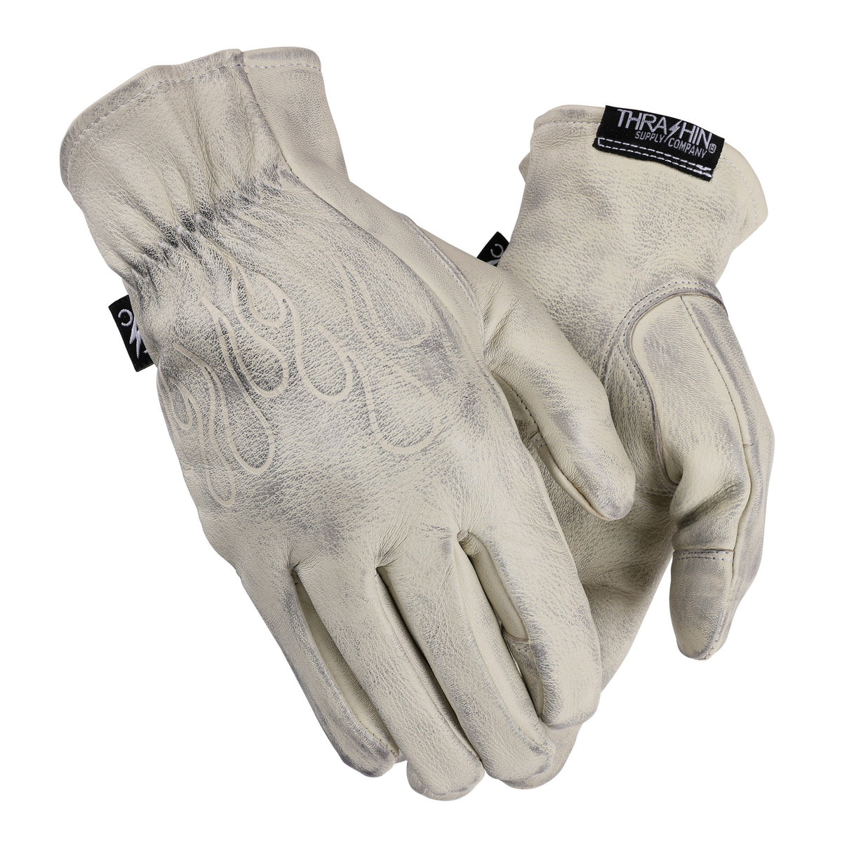 Roper Glove Leather Bone White
