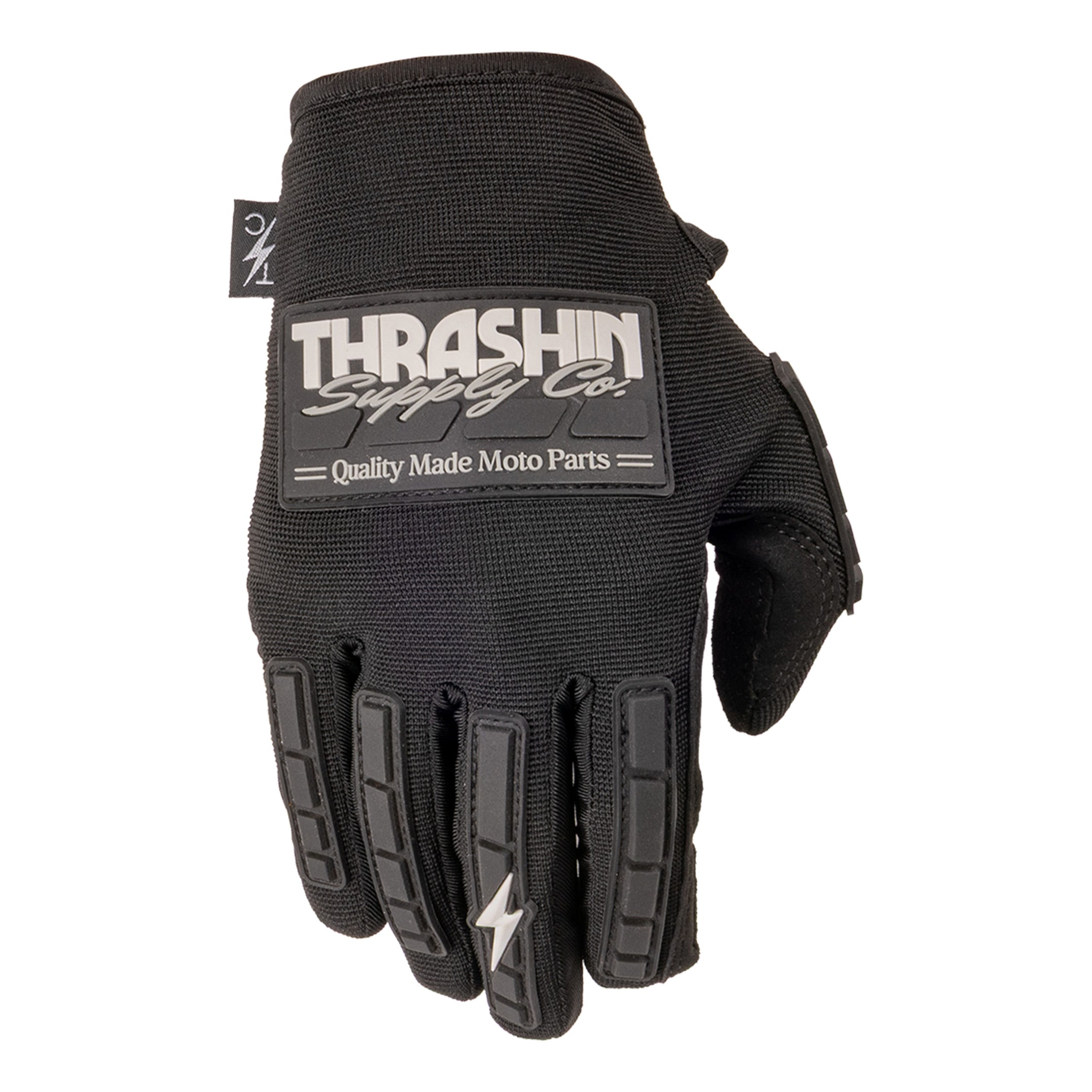 Thrashin Supply Co. Moto Stealth Gloves - Black / Grey