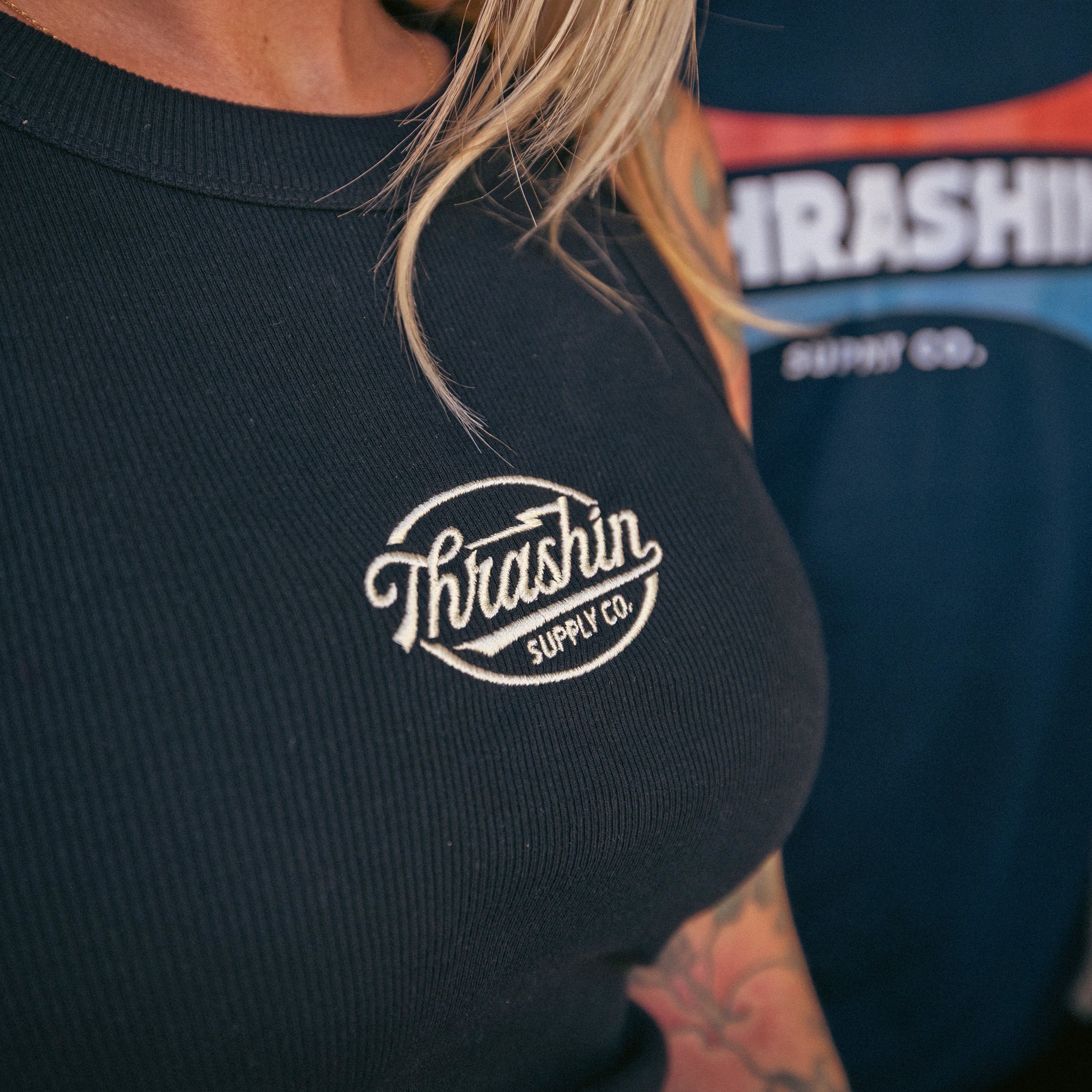 THRASHIN SUPPLY® Script - Women's Tank - Black – Thrashin Supply