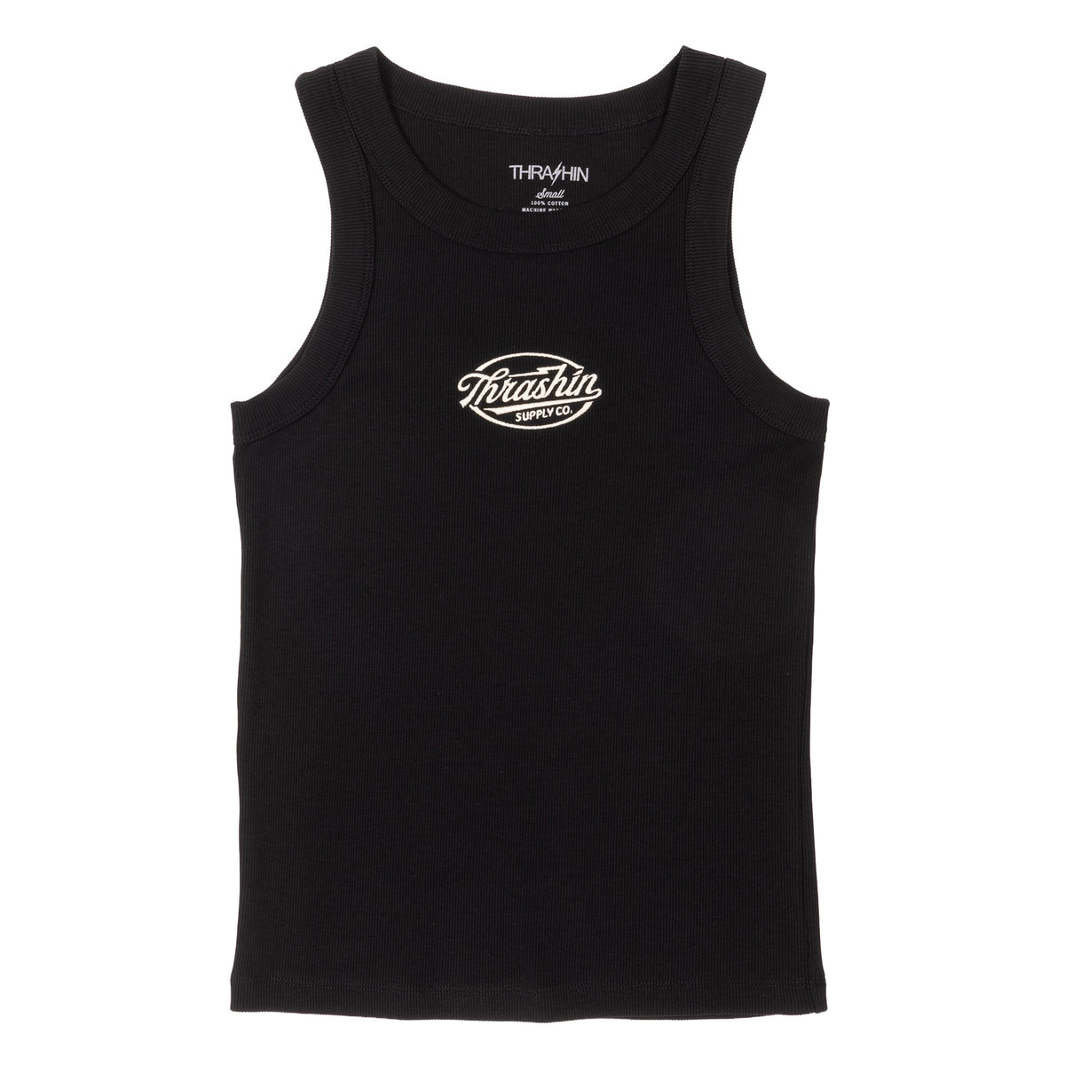 Script - Women's Ribbed Tank - Black