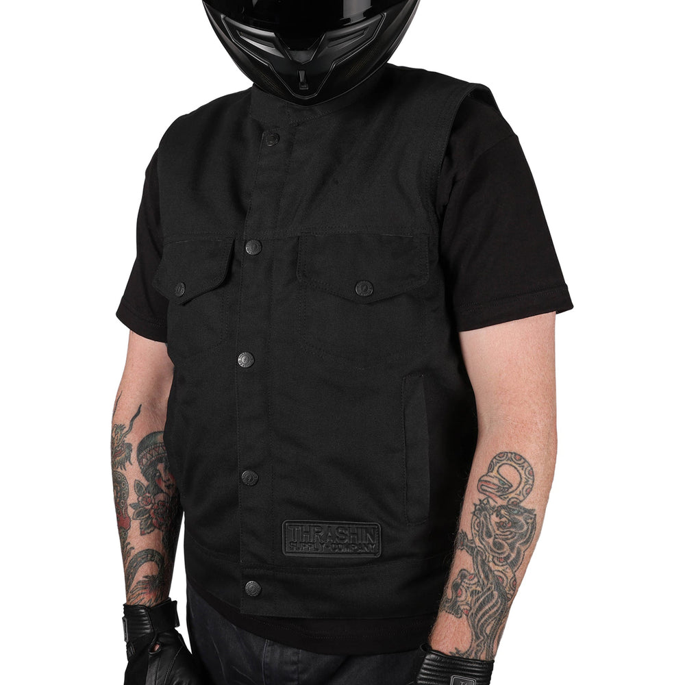 Thrashin Supply® Nightrider Denim Riding Vest