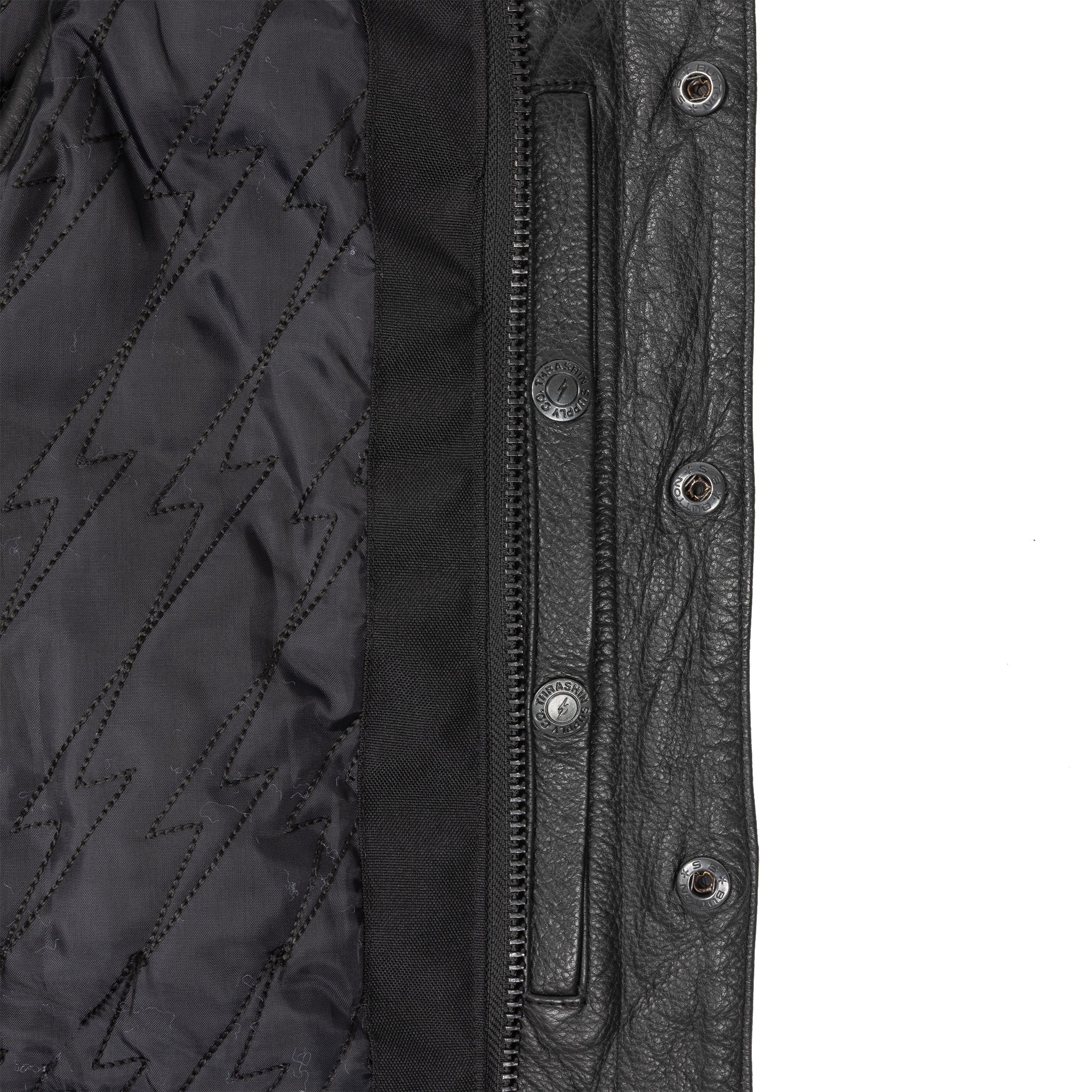 Thrashin Supply® Encinal Leather Riding Vest | Shorty