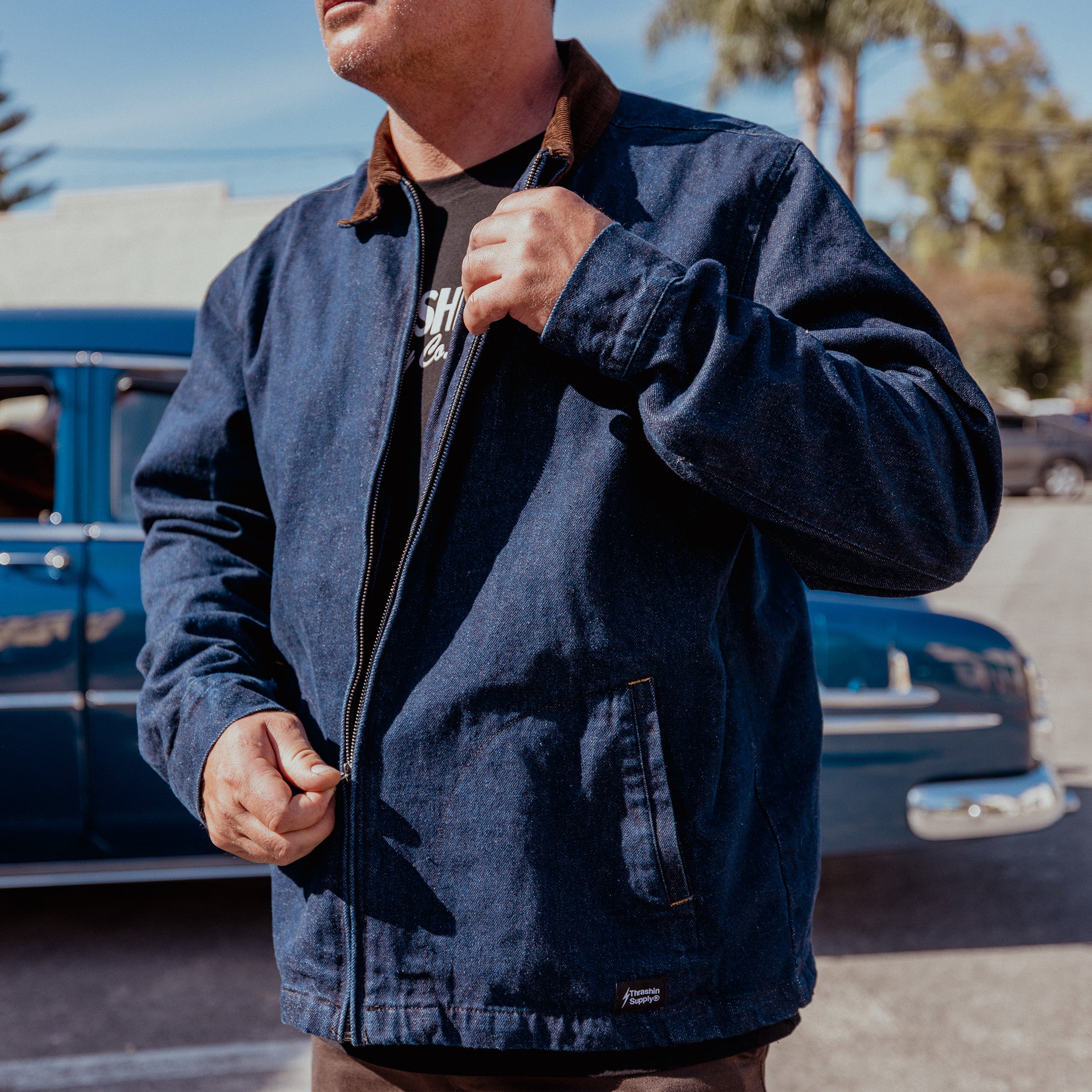 Thrashin Supply® Shop Jacket | Denim - Blue