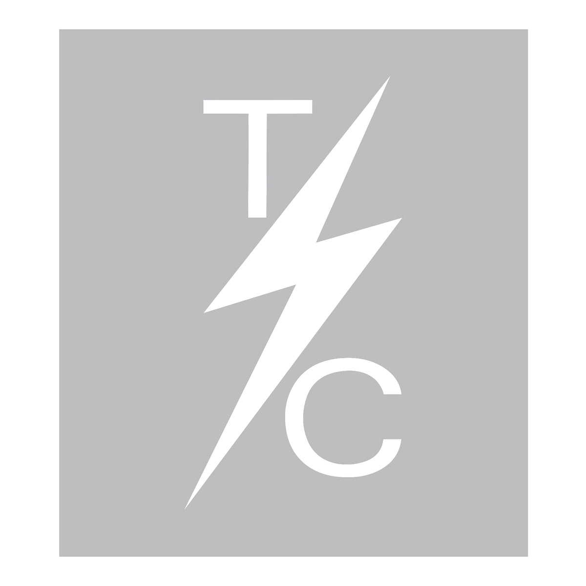 Vinyl Die Cut Sticker - TSC Logo 6" Tall - White