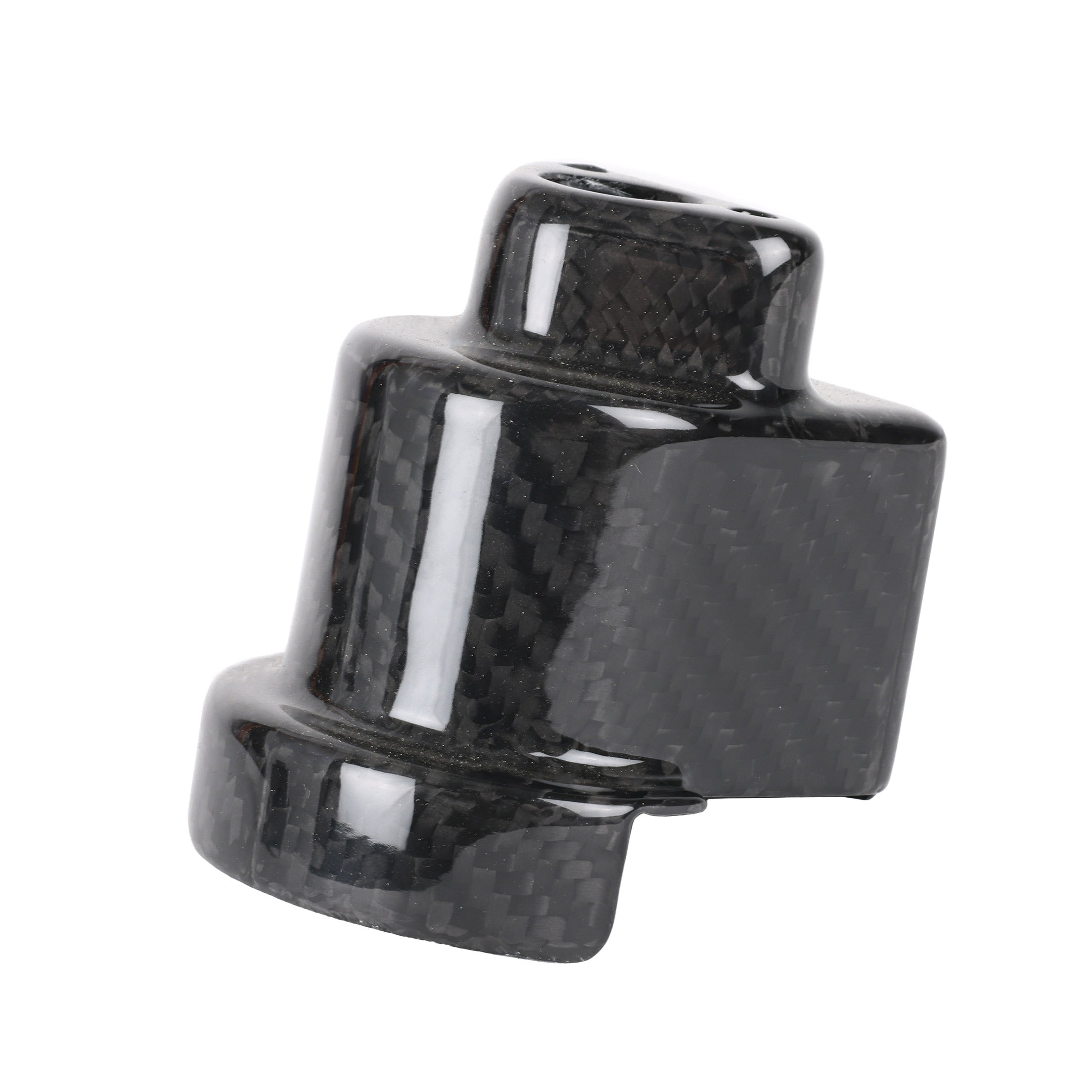 アクセサリー THM Carbon Fiber OEM Lock Cover - Gloss Twill Weave Carbon