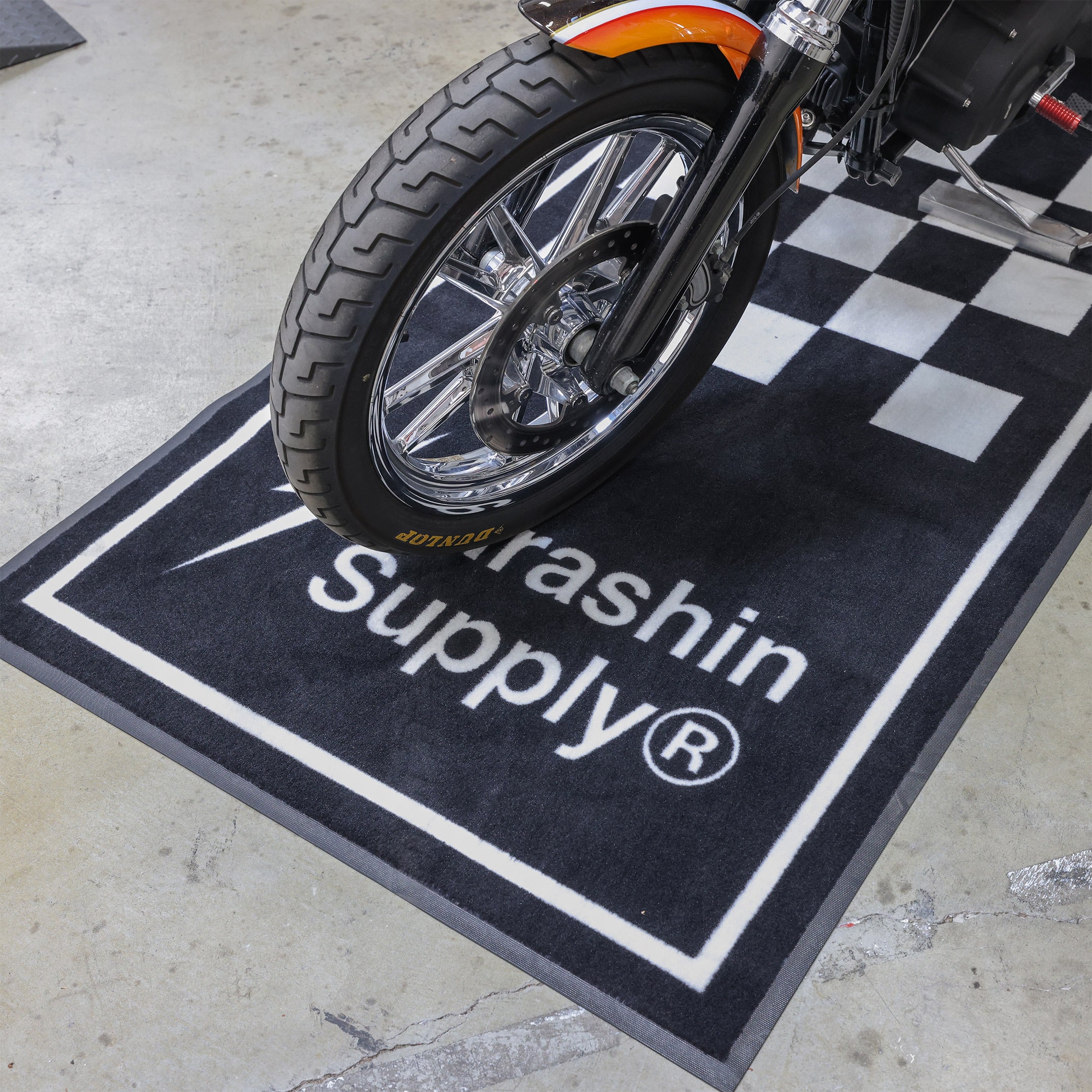 Official - Carpeted Rubber Bike Mat - 8' x 3.5' – Thrashin Supply