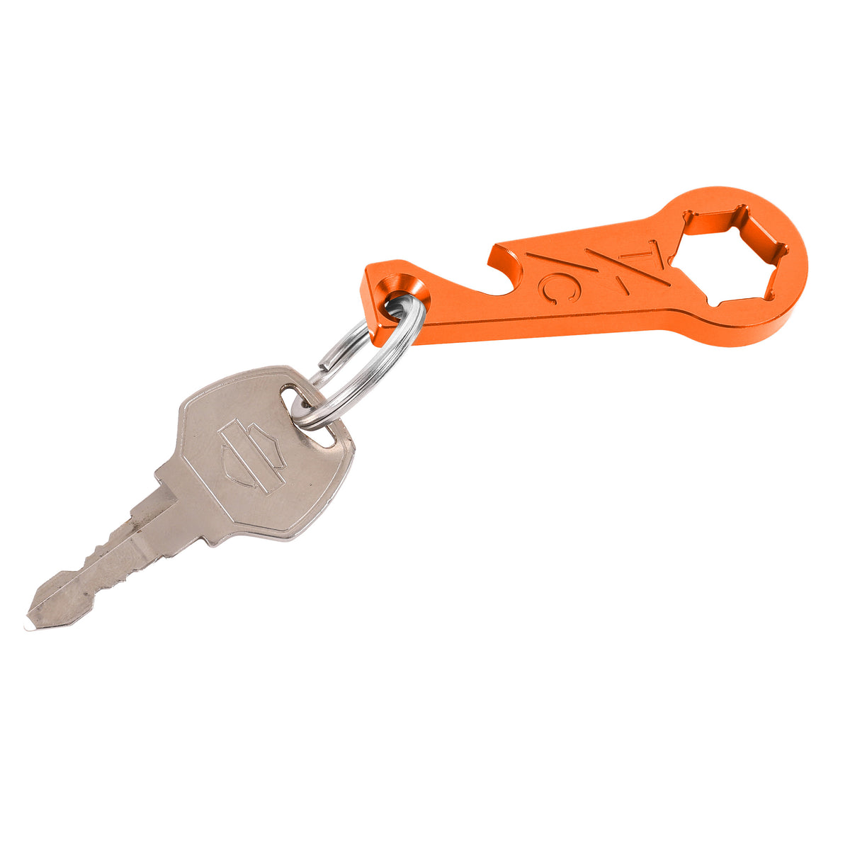 TSC Seat Screw Tool + Bottle Opener Key Chain - Orange