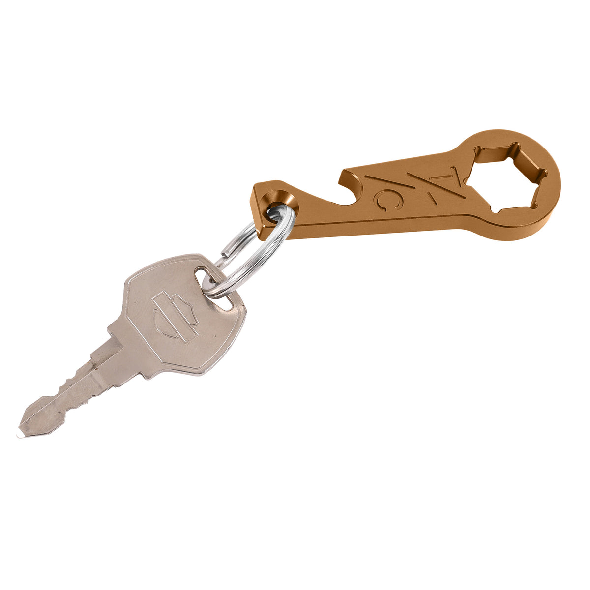TSC Seat Screw Tool + Bottle Opener Key Chain - Bronze