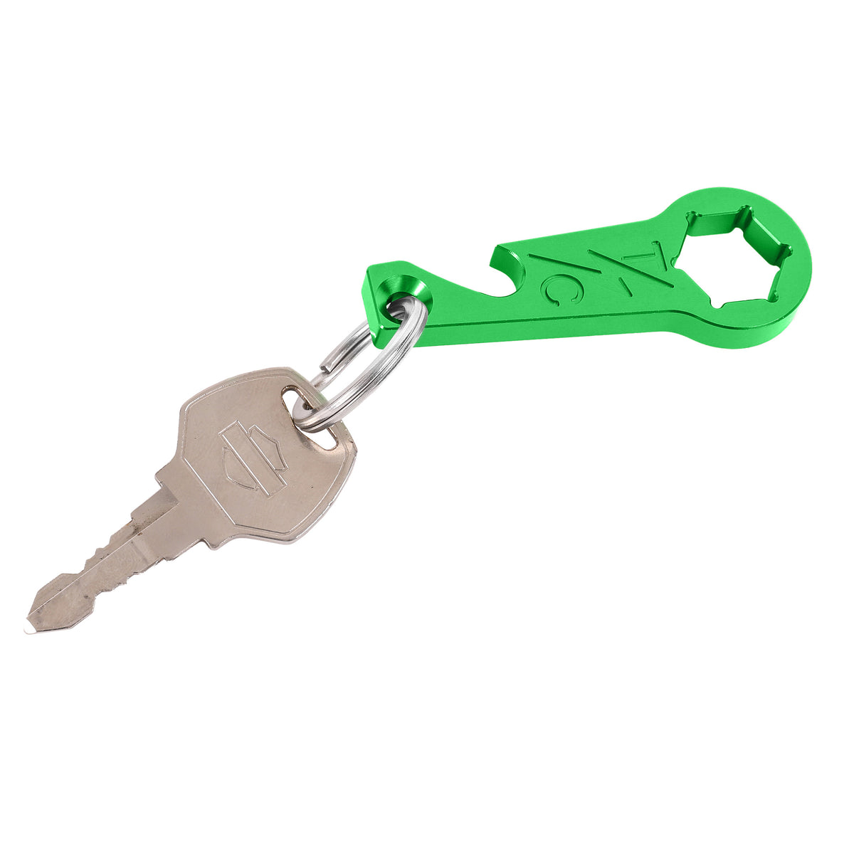 TSC Seat Screw Tool + Bottle Opener Key Chain - Green