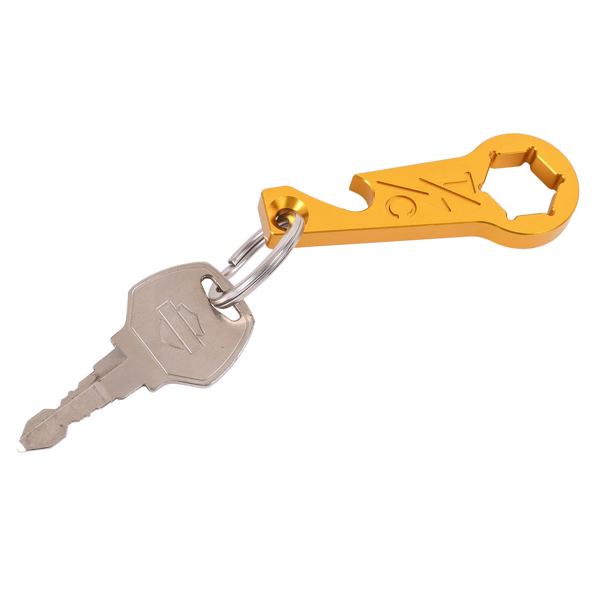 TSC Seat Screw Tool + Bottle Opener Key Chain - Gold