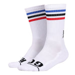 Striped Socks - White- 3 Pack