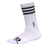 Striped Socks - White- 3 Pack
