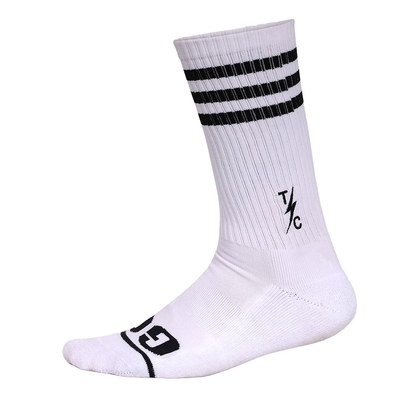 Striped Socks - White- 3 Pack