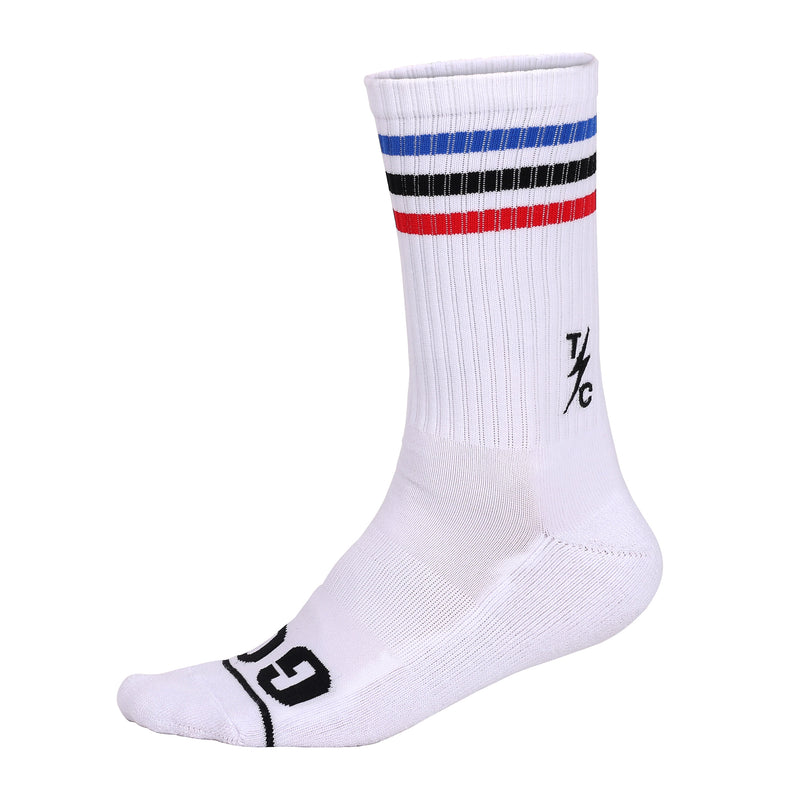 Striped Socks - White- 3 Pack