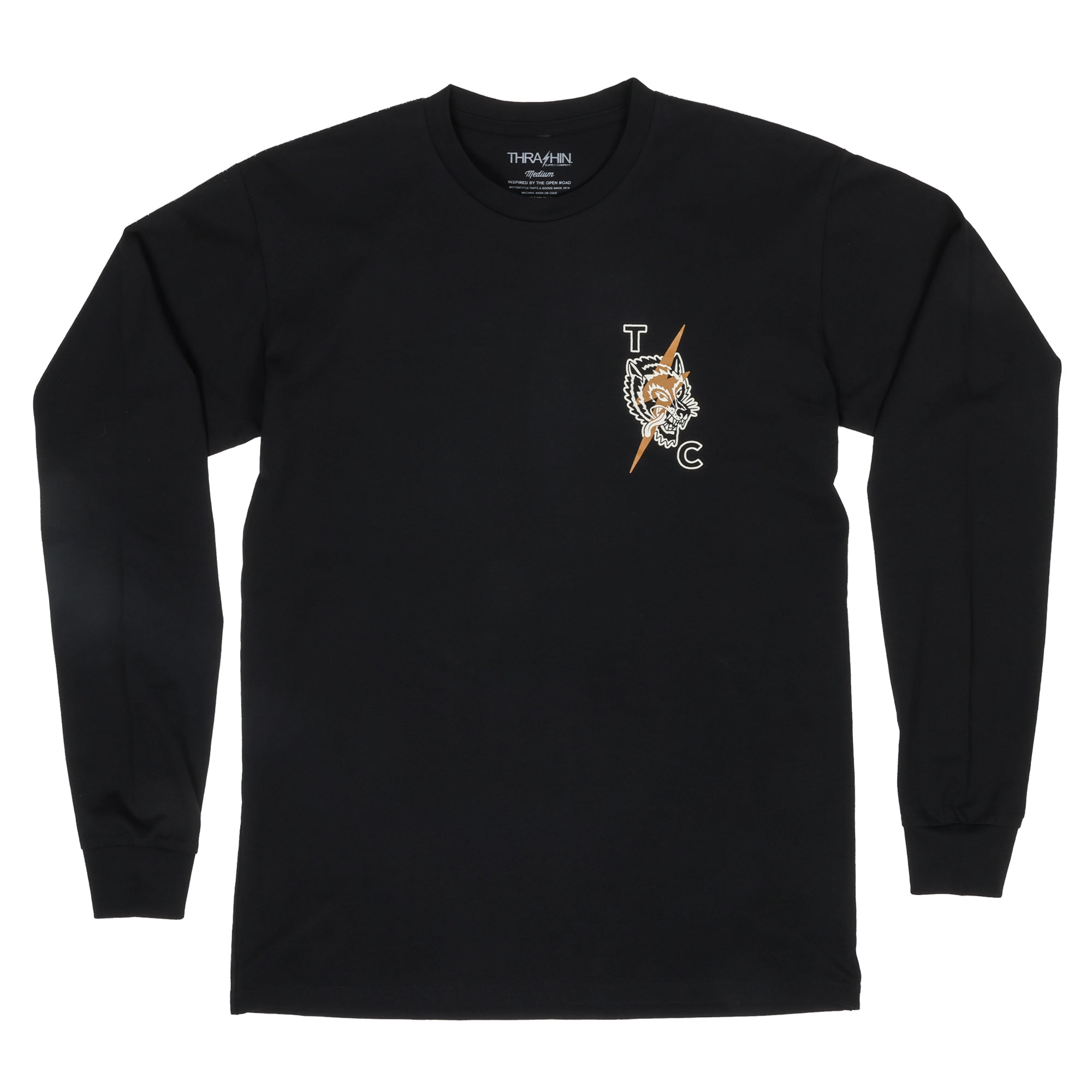 Wolf Long Sleeve - Premium - Black – Thrashin Supply