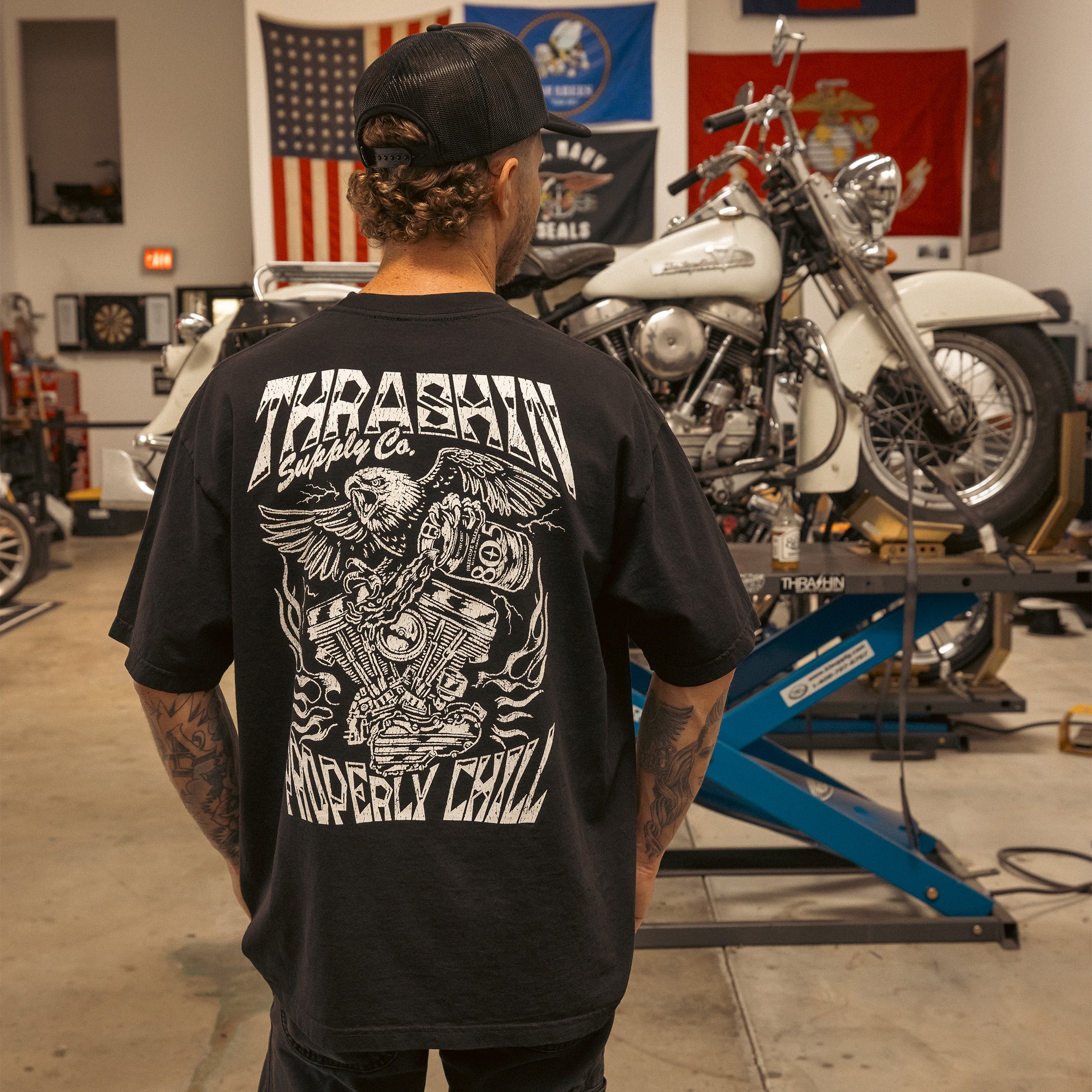Thrashin Supply® X 805 Shield Tee - Bone
