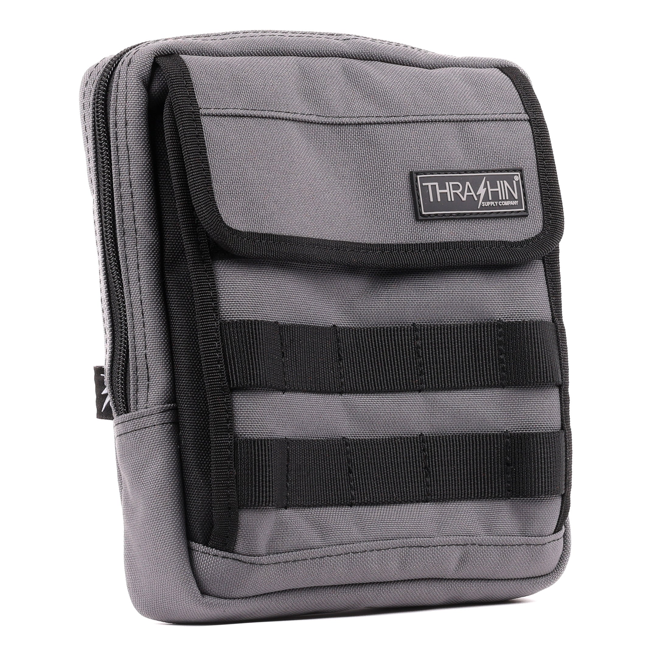 アクセサリー THRASHIN SUPPLY HANDLEBAR BAG SLIM BL Motorcycle Handlebar Bag Slim - Grey – Thrashin Supply
