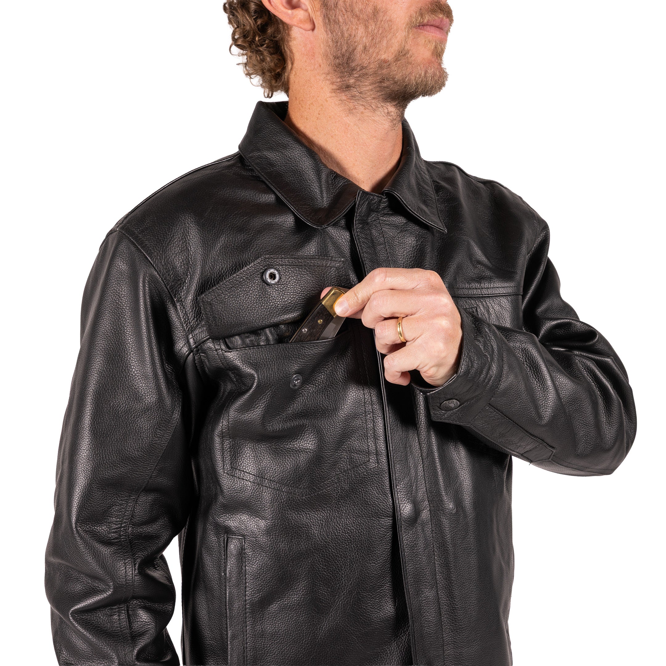 The 101 Jacket | Leather - Black – Thrashin Supply