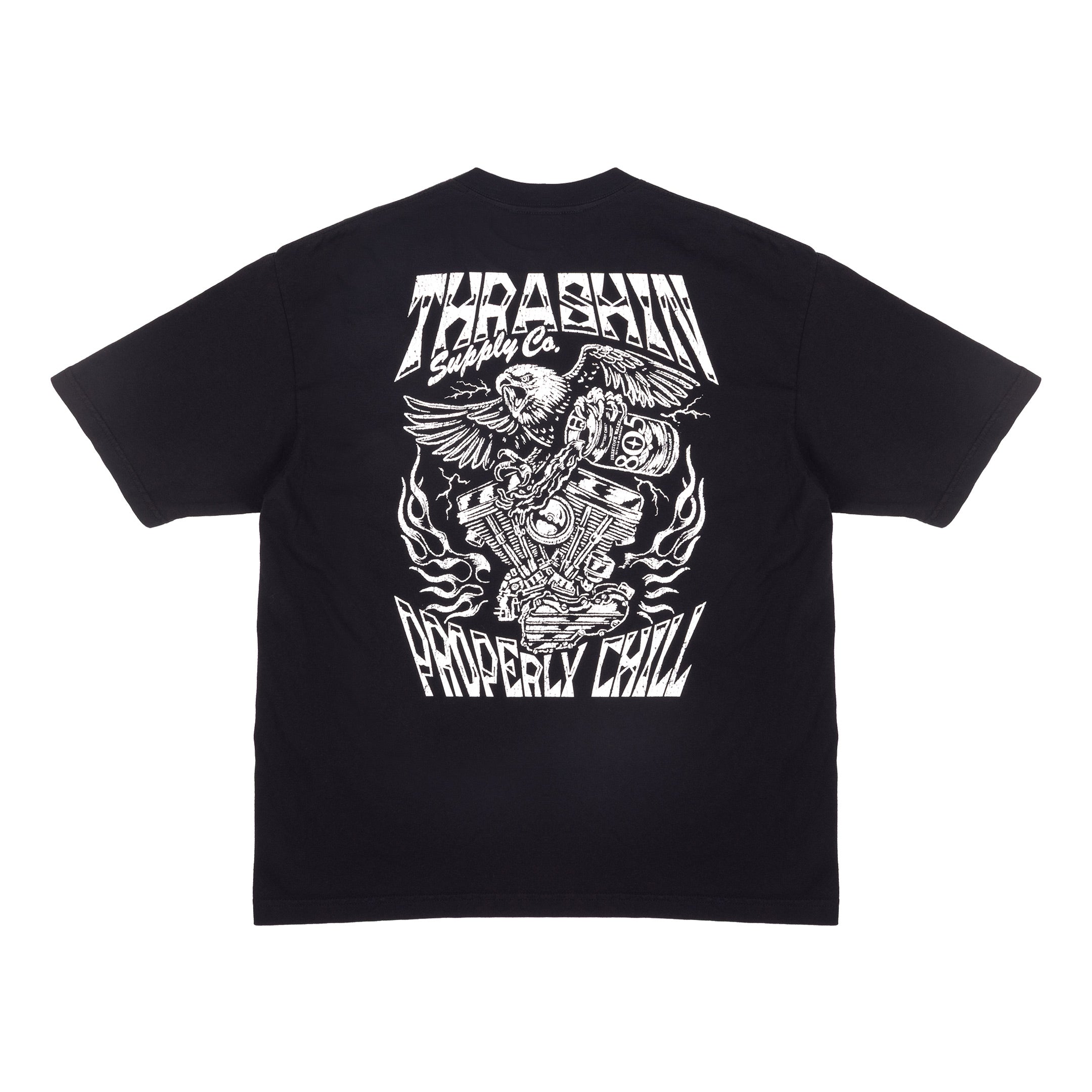 Returns ペガサス グラフィック Tシャツ ブラック Lサイズ Thrashin Supply® X 805 Shield Tee - Bone